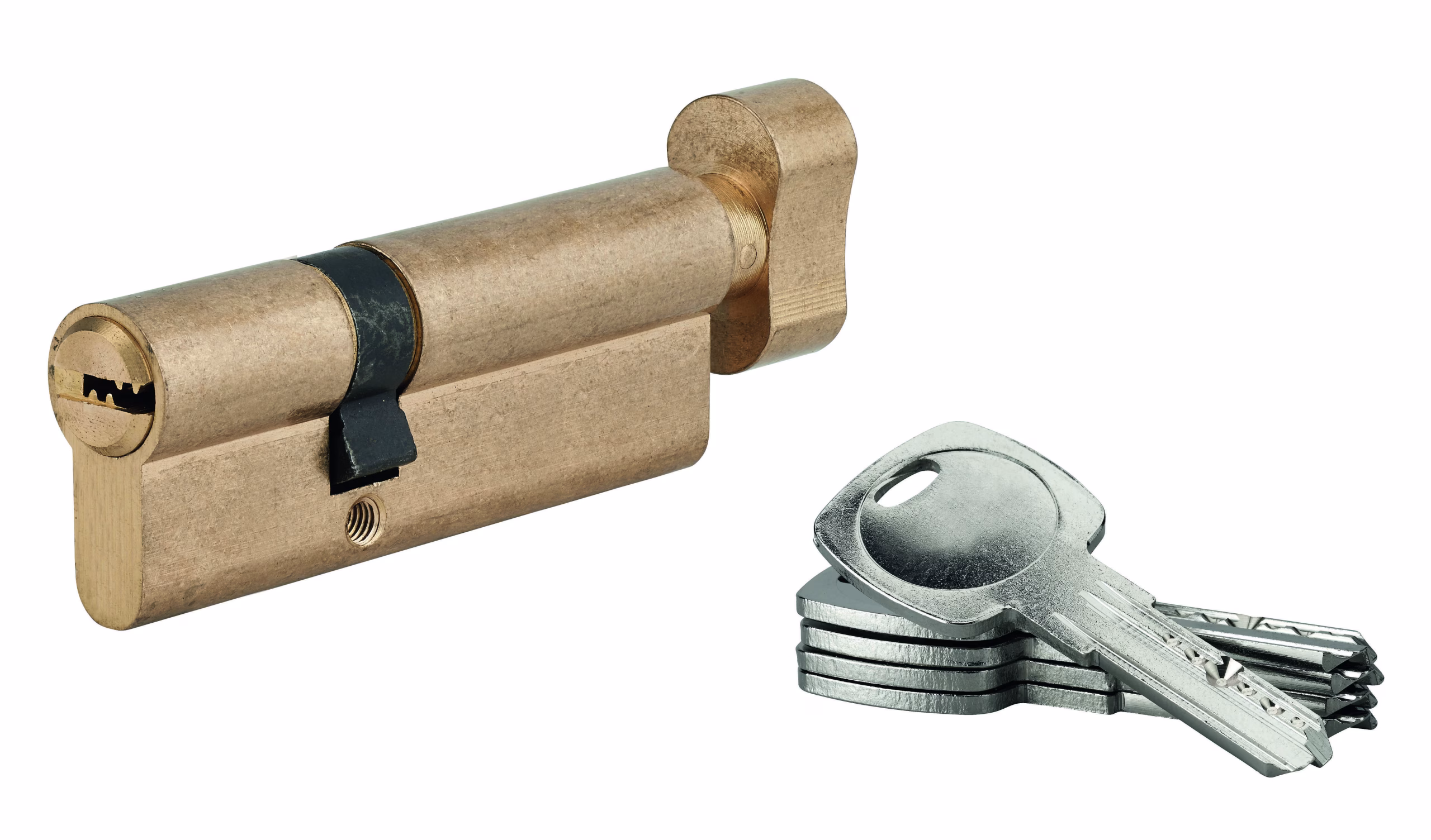 INSERT DE SERRURE AVEC BOUTON 5G G50x30 MM LAITON 5 CLÉS PERÇUES | SP -boîte carton