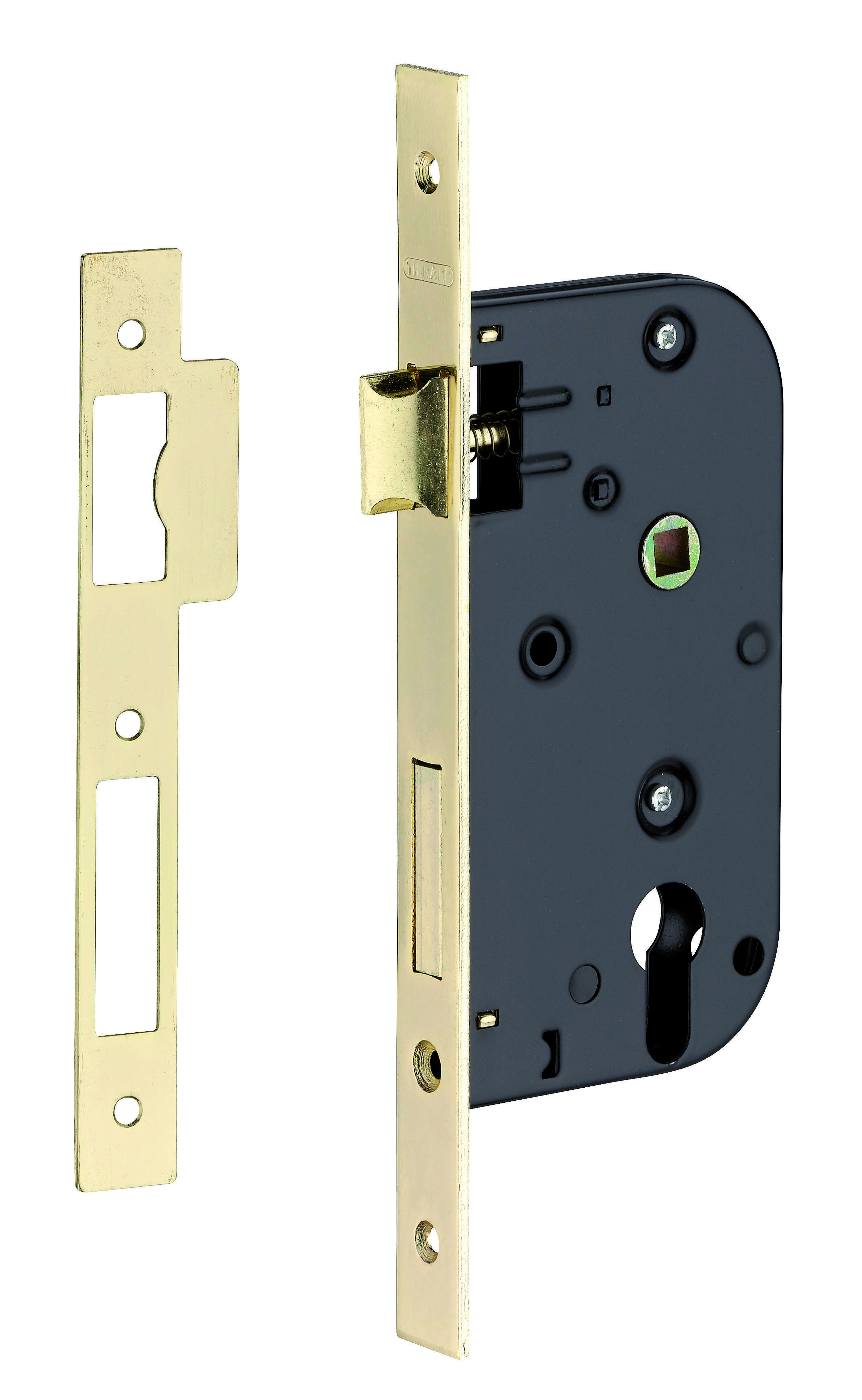 Boitier de serrure encastrable à cylindre pour porte d'entrée, axe 50mm, bouts carrés - THIRARD