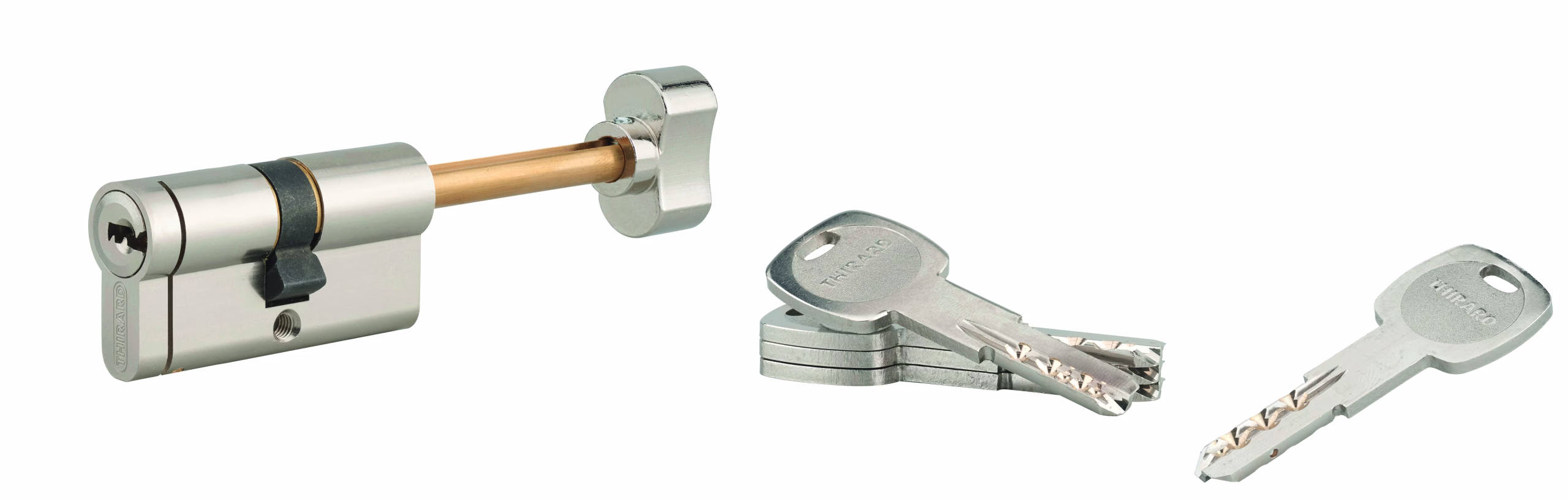 Cylindre TRANSIT 1 30BT x 30 mm nickelé 4 clés + 1 clé chantier