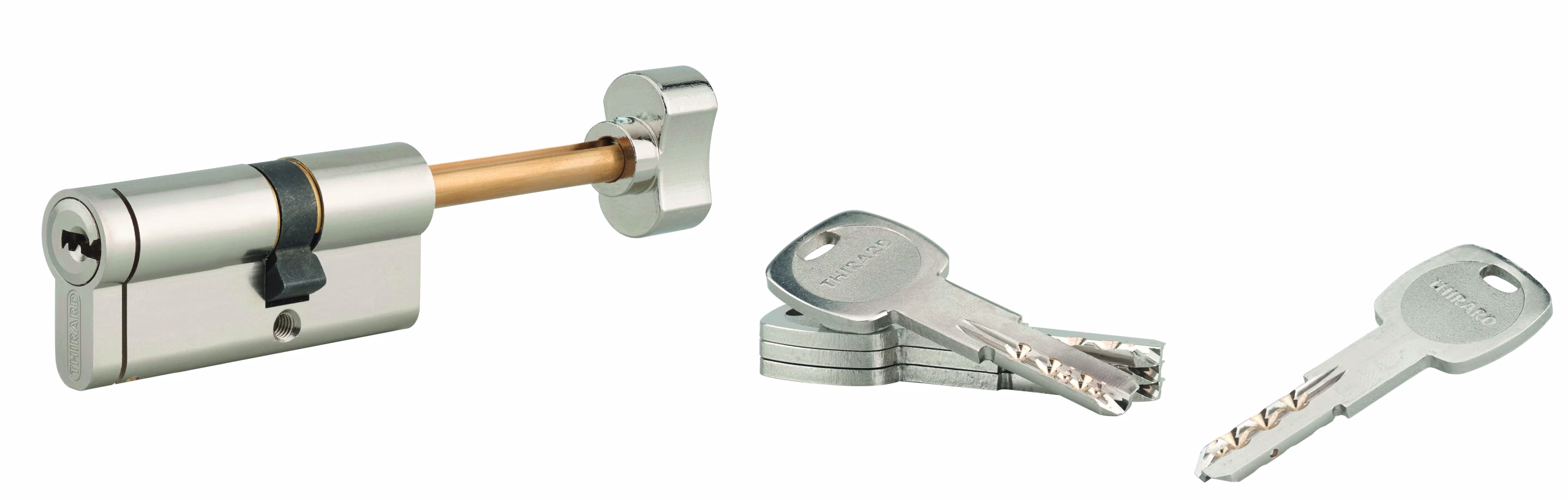 Cylindre TRANSIT 1 30BT x 40 mm nickelé 4 clés + 1 clé chantier