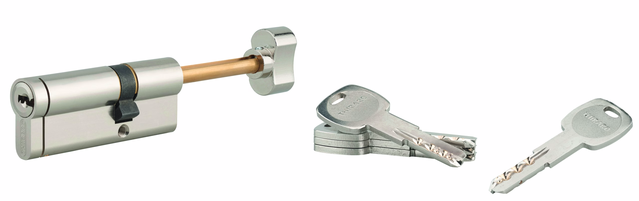 Cylindre TRANSIT 1 30BT x 50 mm nickelé 4 clés + 1 clé chantier