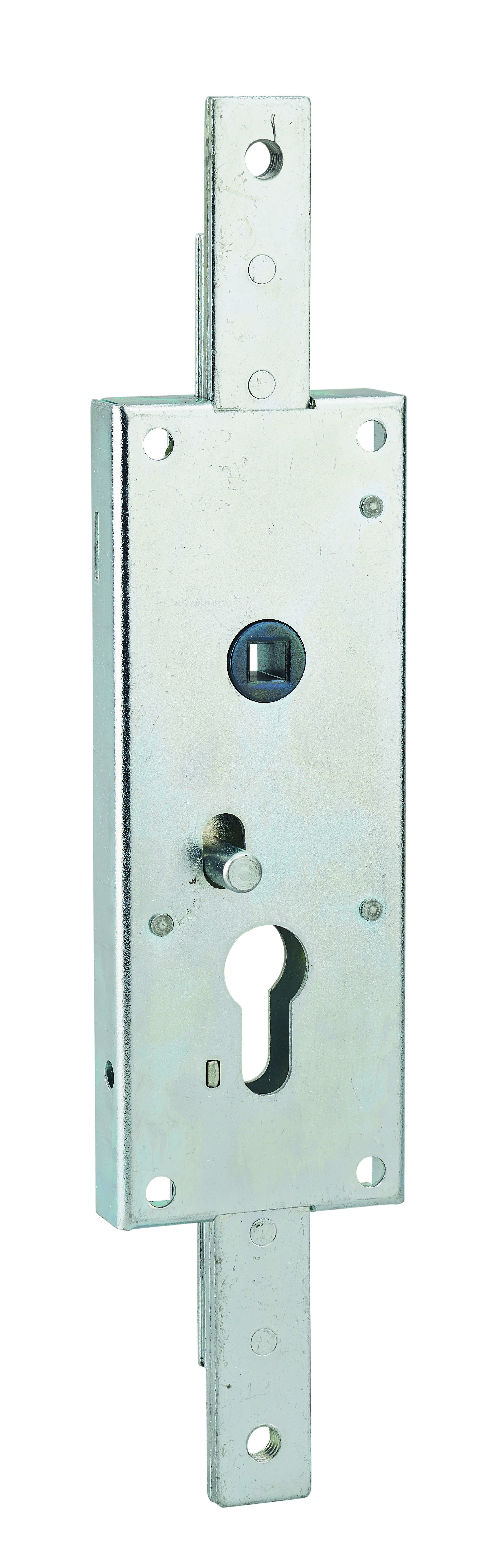 Boitier de serrure en applique à double entrée à fouillot pour garage basculante, 2pts haut&bas, 60x160mm, carré 7mm - THIRARD