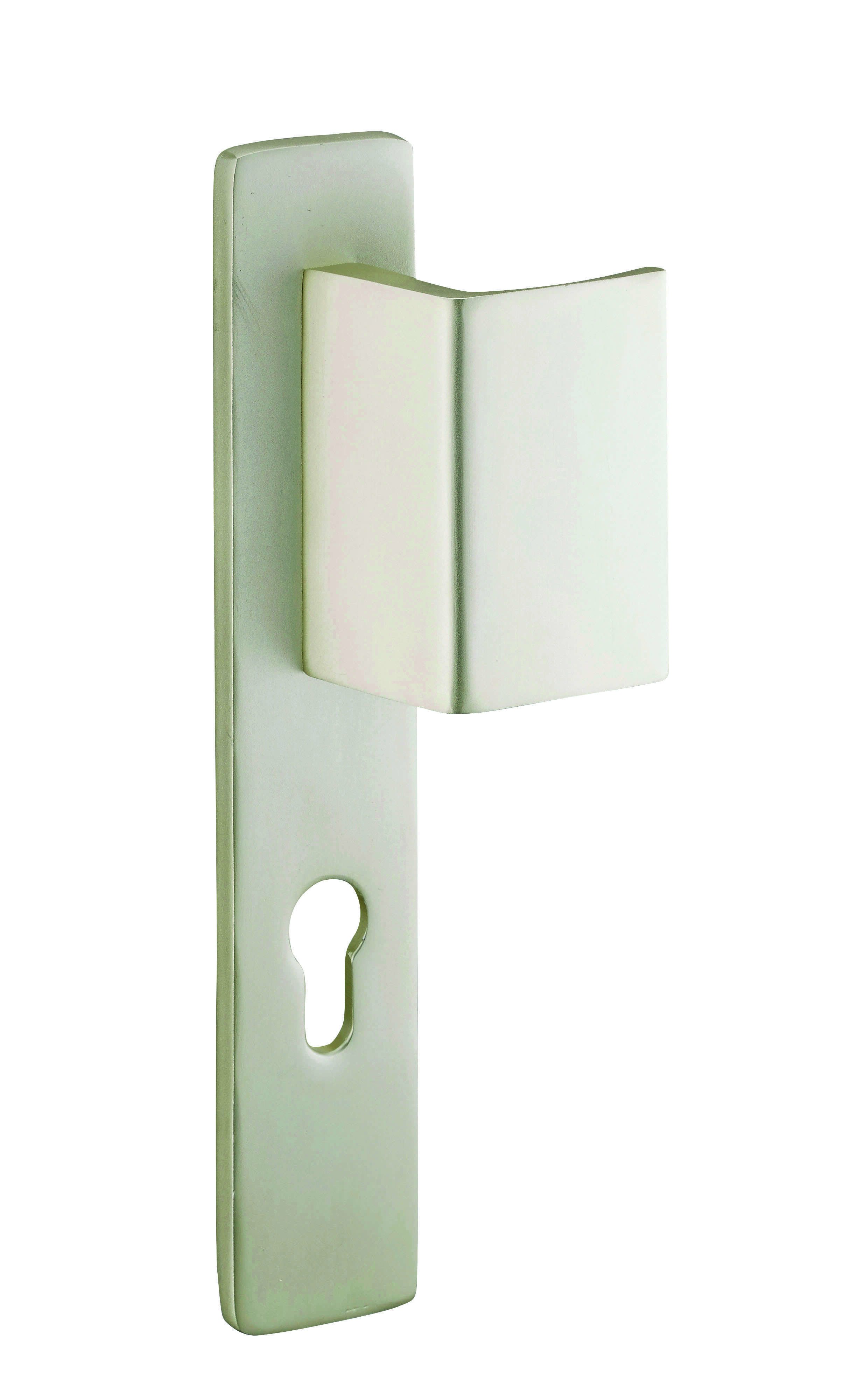 Ensemble de poignées pour porte d'entrée palière renf. Picardie trou cylindre, carré 7mm, entr'axes 195mm, couleur F2 - THIRARD