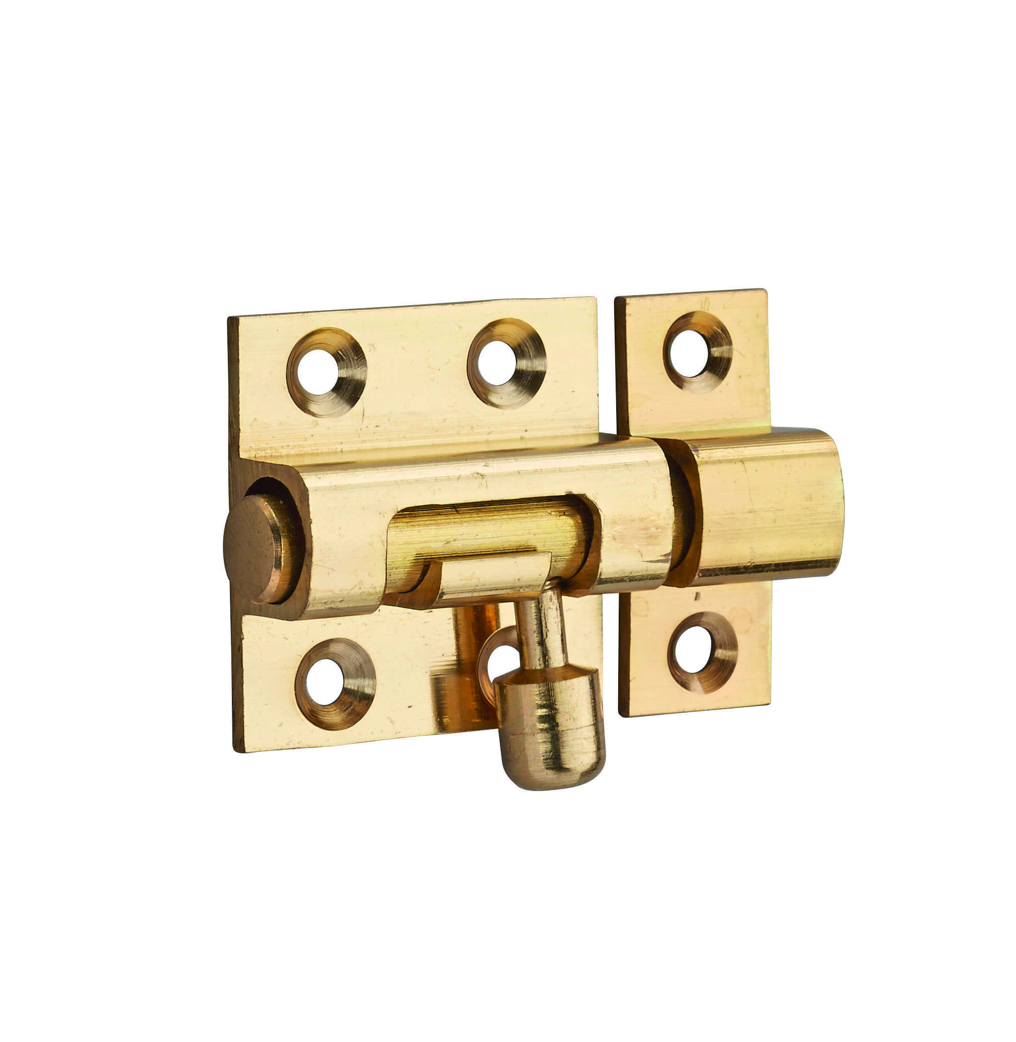 Targette pour porte de meuble, laiton, pêne Ø 8mm, 30x30mm - THIRARD