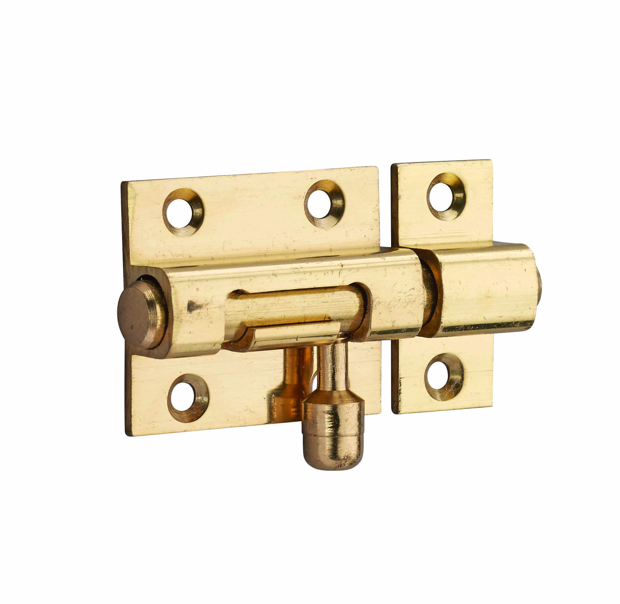 Targette pour porte de meuble, laiton, pêne Ø 8mm, 35x30mm - THIRARD