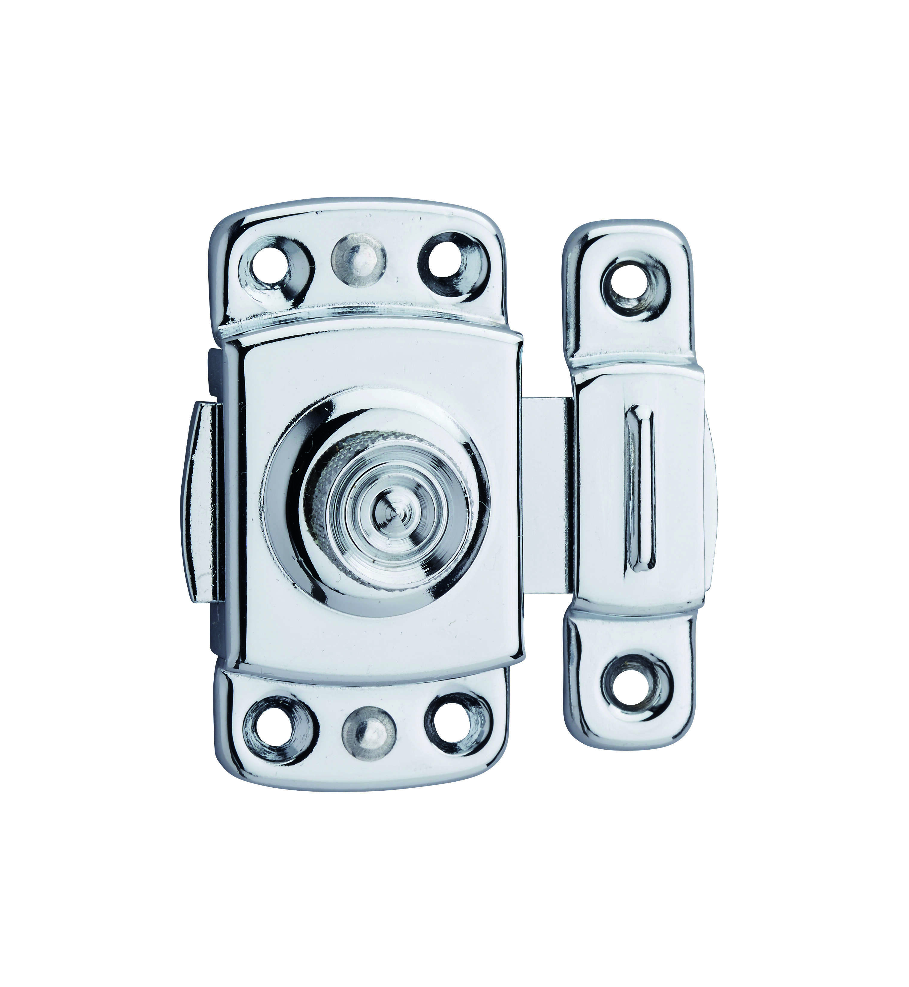 Verrou pour porte d'ameublement, 30mm, laiton chromé - THIRARD