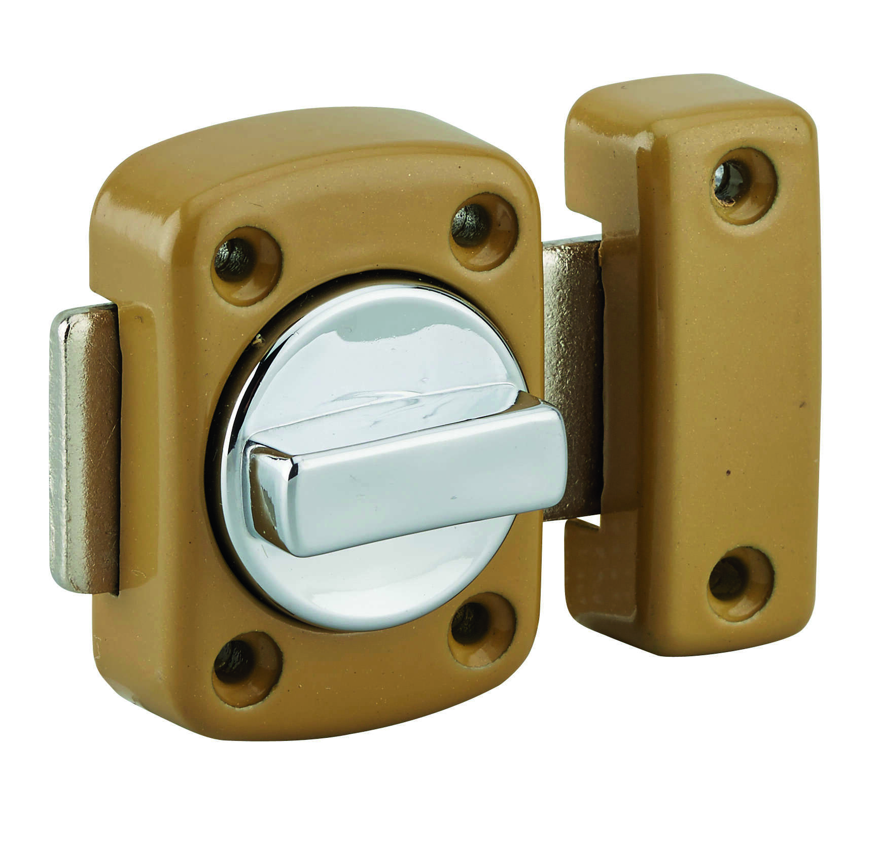 Verrou à bouton Alouette pour porte intérieure, 30mm, acier, époxy bronze - THIRARD