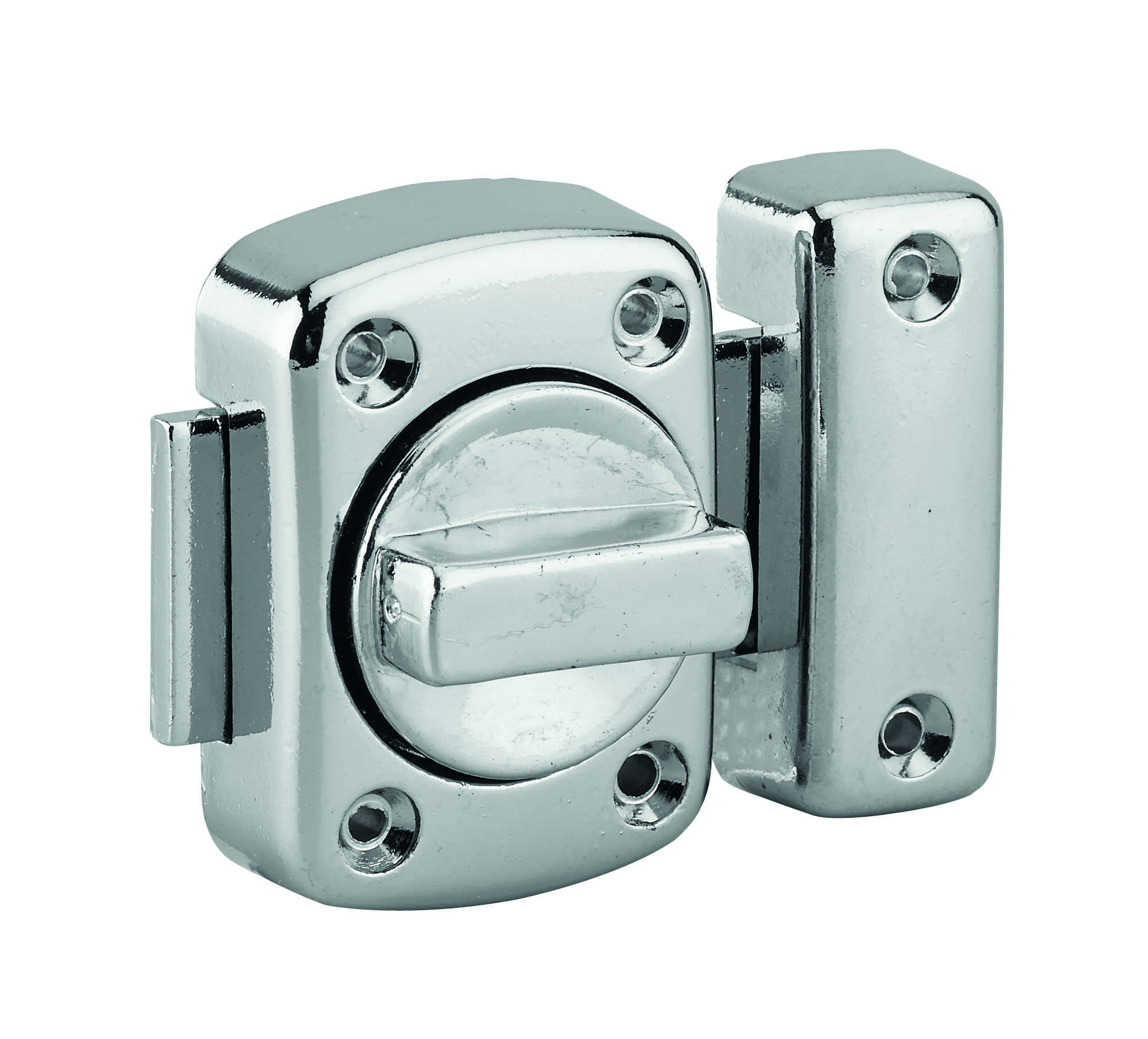 Verrou à bouton Alouette pour porte intérieure, 30mm, acier, chromé brillant - THIRARD