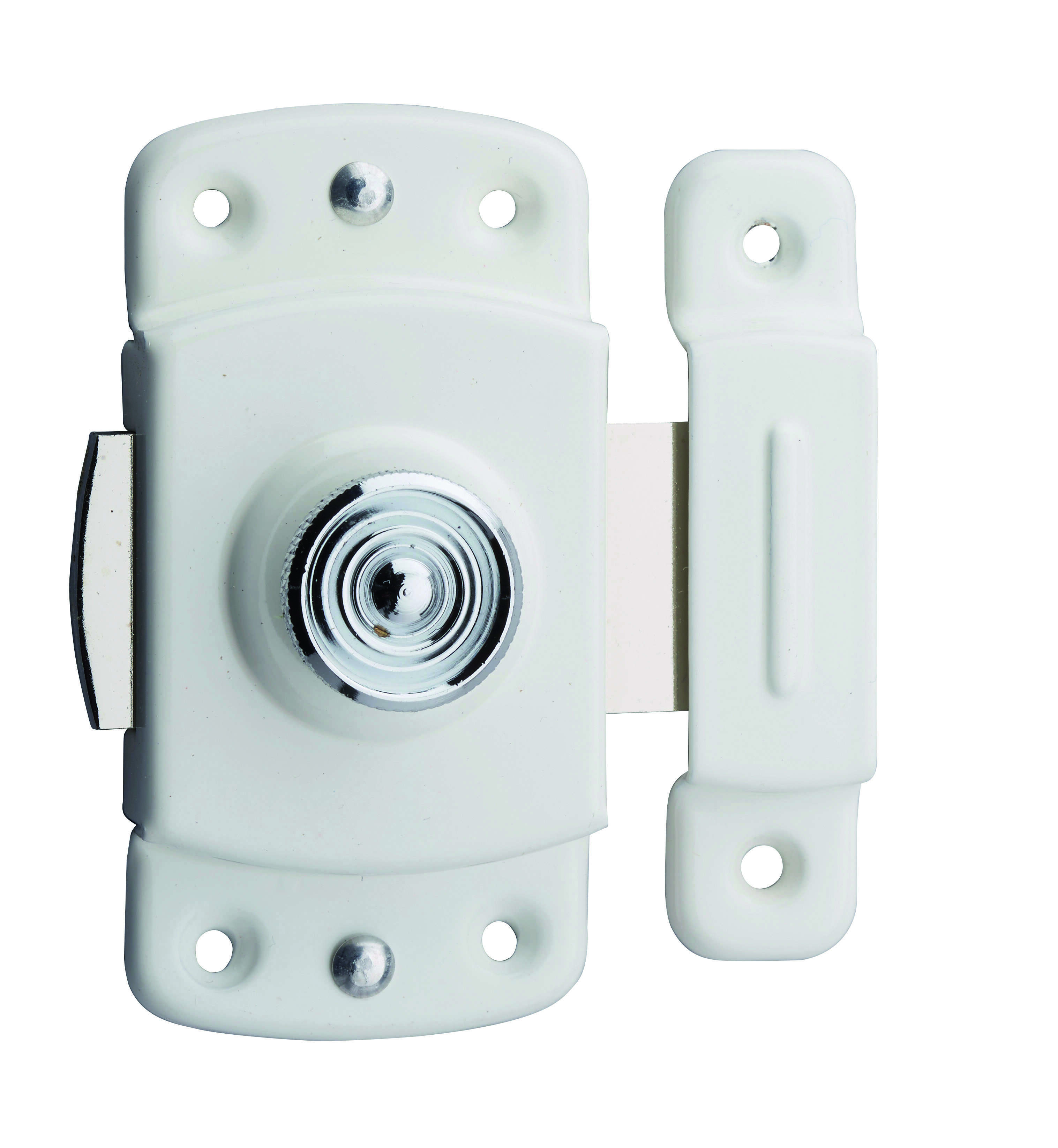 Verrou pour porte d'ameublement, 40mm, blanc - THIRARD
