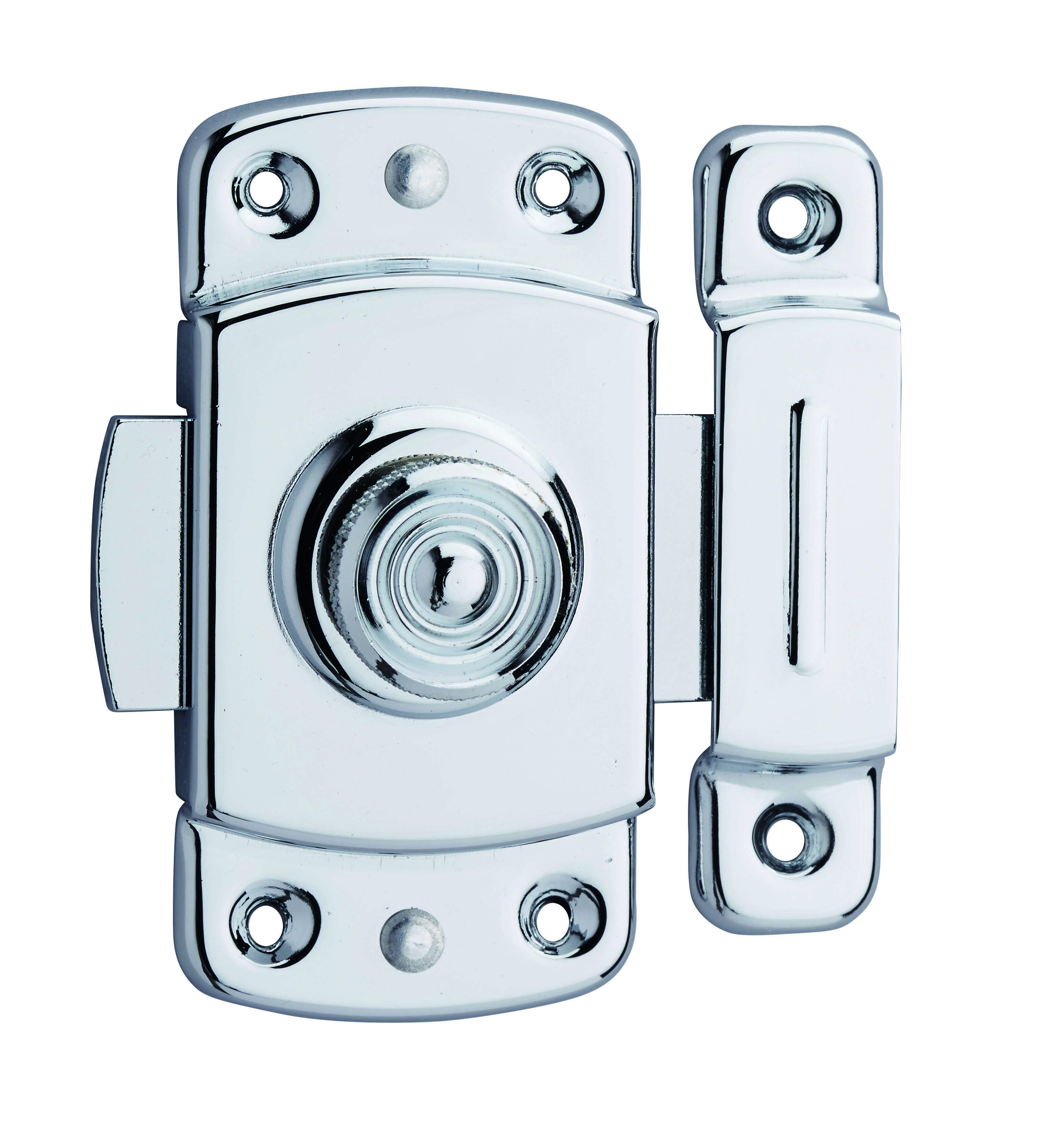 Verrou pour porte d'ameublement, 40mm, laiton chromé - THIRARD