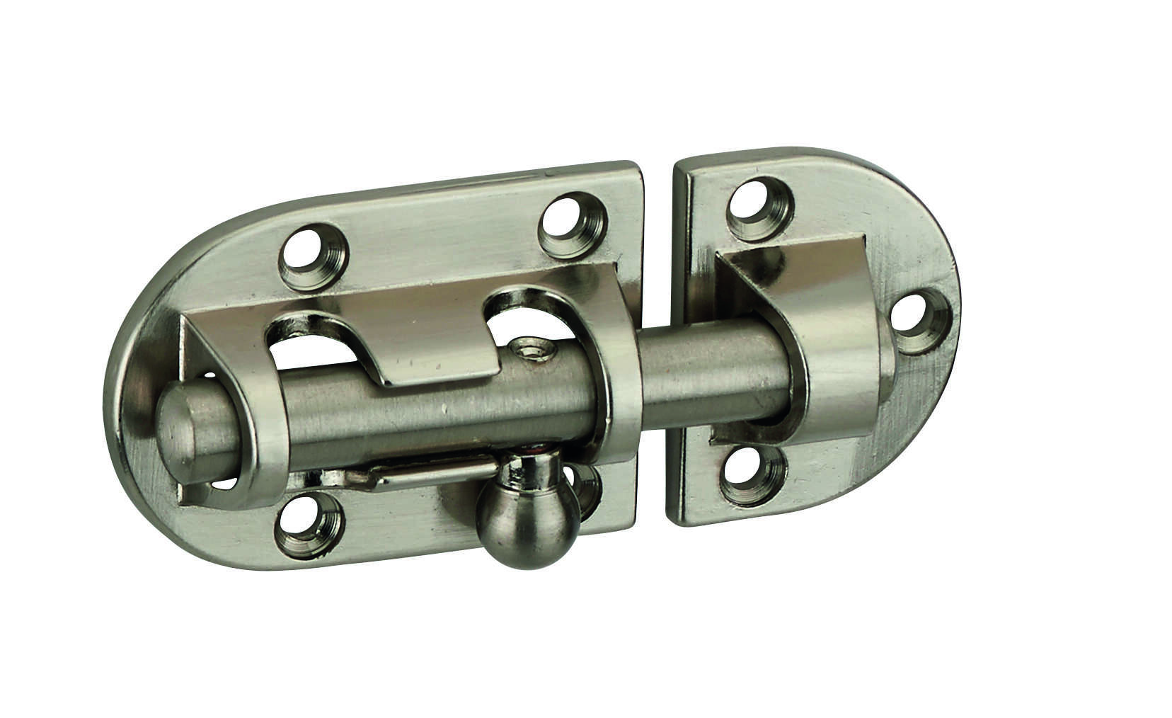 Targette, acier, pêne Ø 8mm, 34x48mm, nickel satin - THIRARD