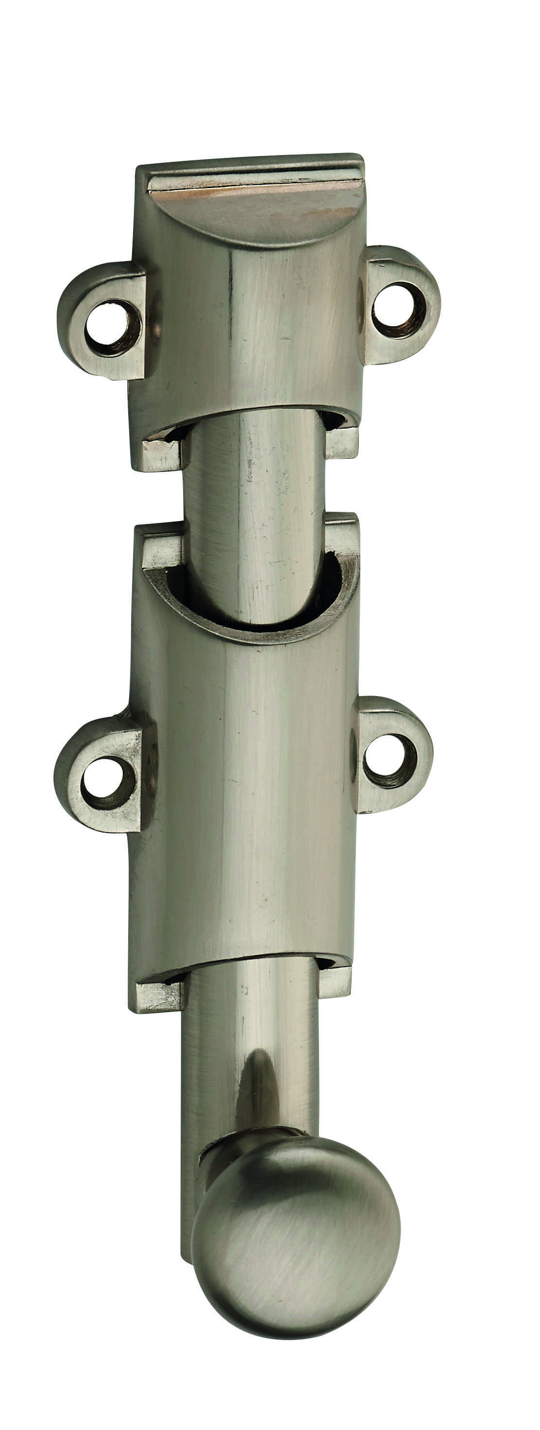 Verrou à plaquer pour fenêtre, à coulisse, 100mm, nickel satin - THIRARD
