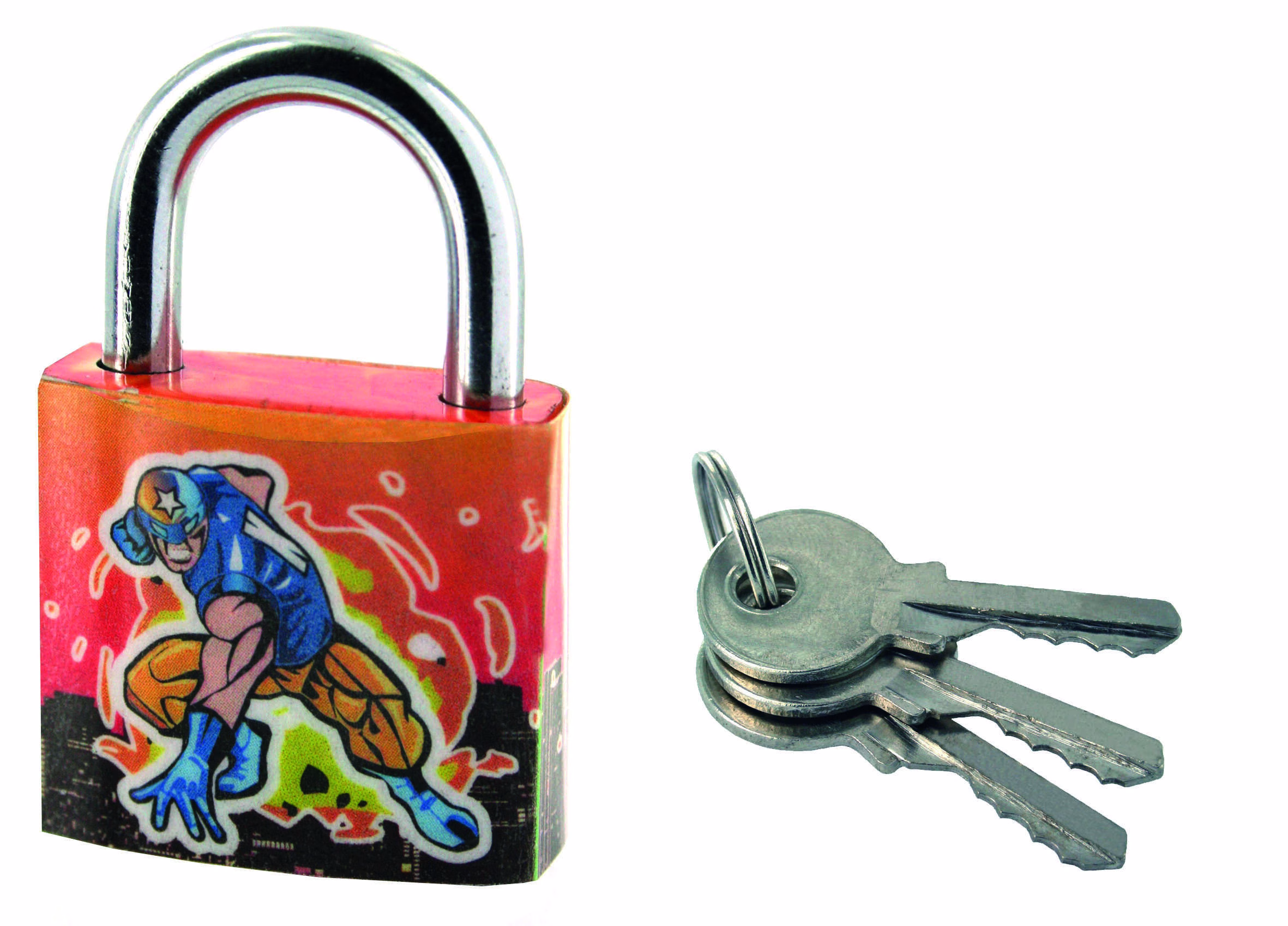 Cadenas à clé Extra Lock Explocom, acier, intérieur, anse acier, 30mm, 3 clés - THIRARD