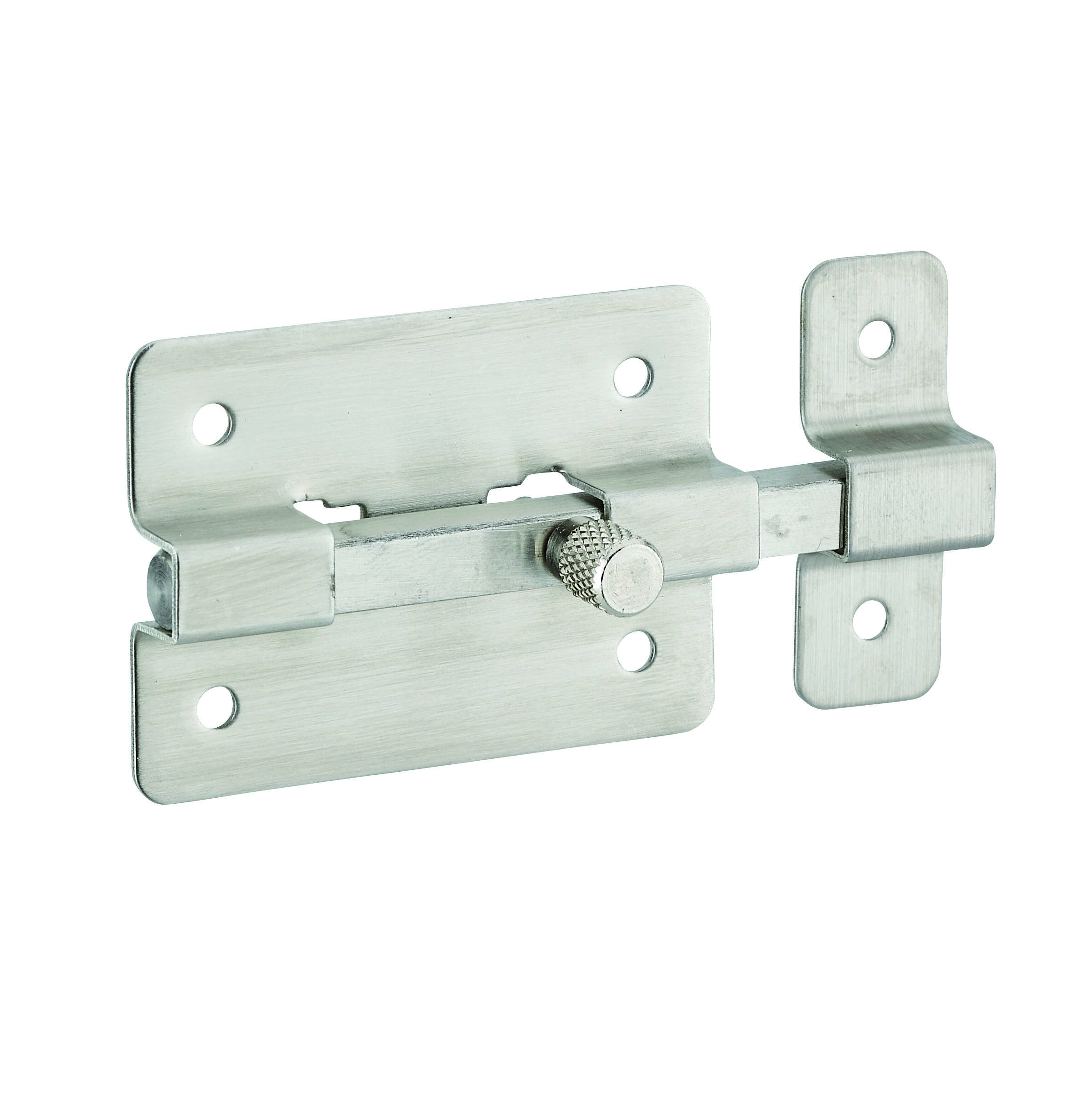 Targette pêne plat pour porte d'ameublement, 50mm, inox - THIRARD