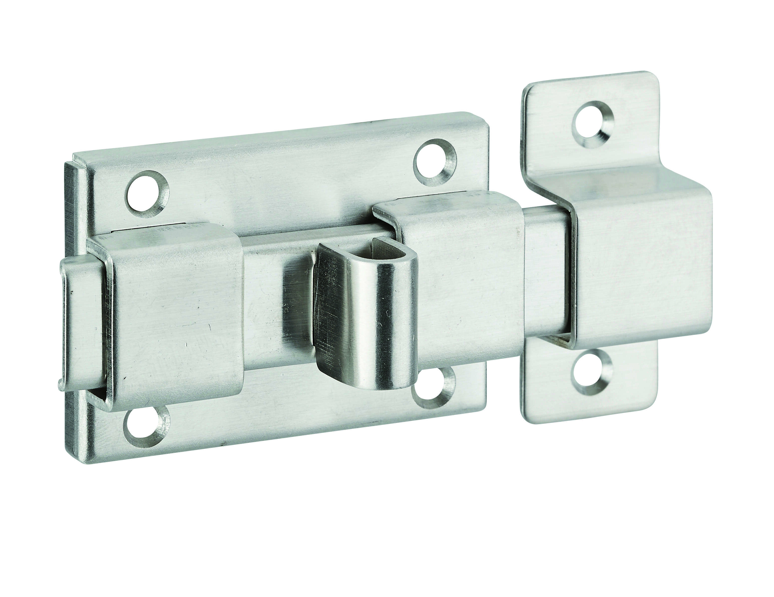 Targette pêne plat pour porte de meuble, 65mm, inox - THIRARD