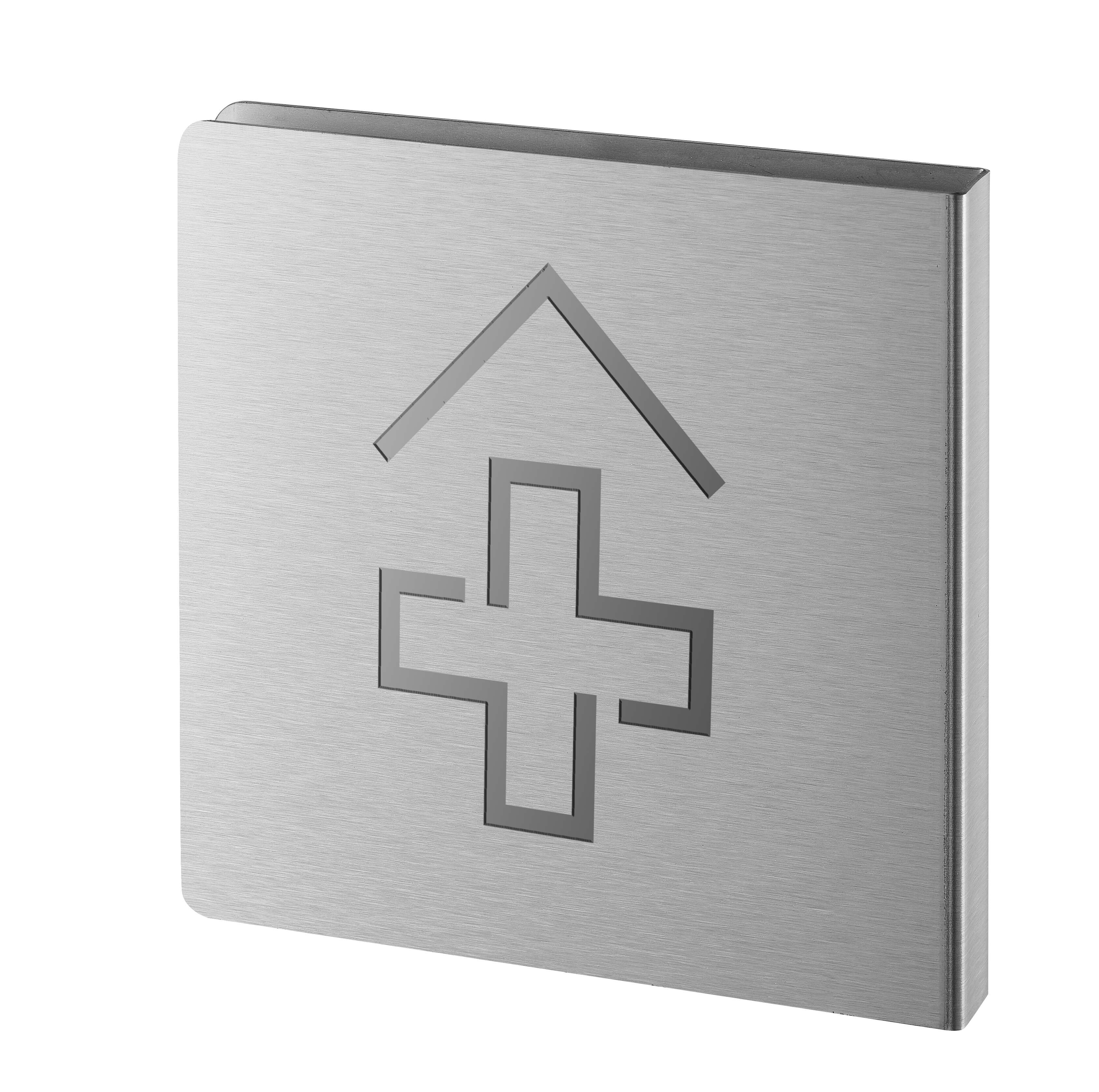 Infirmerie inox brossé 120x120 mm