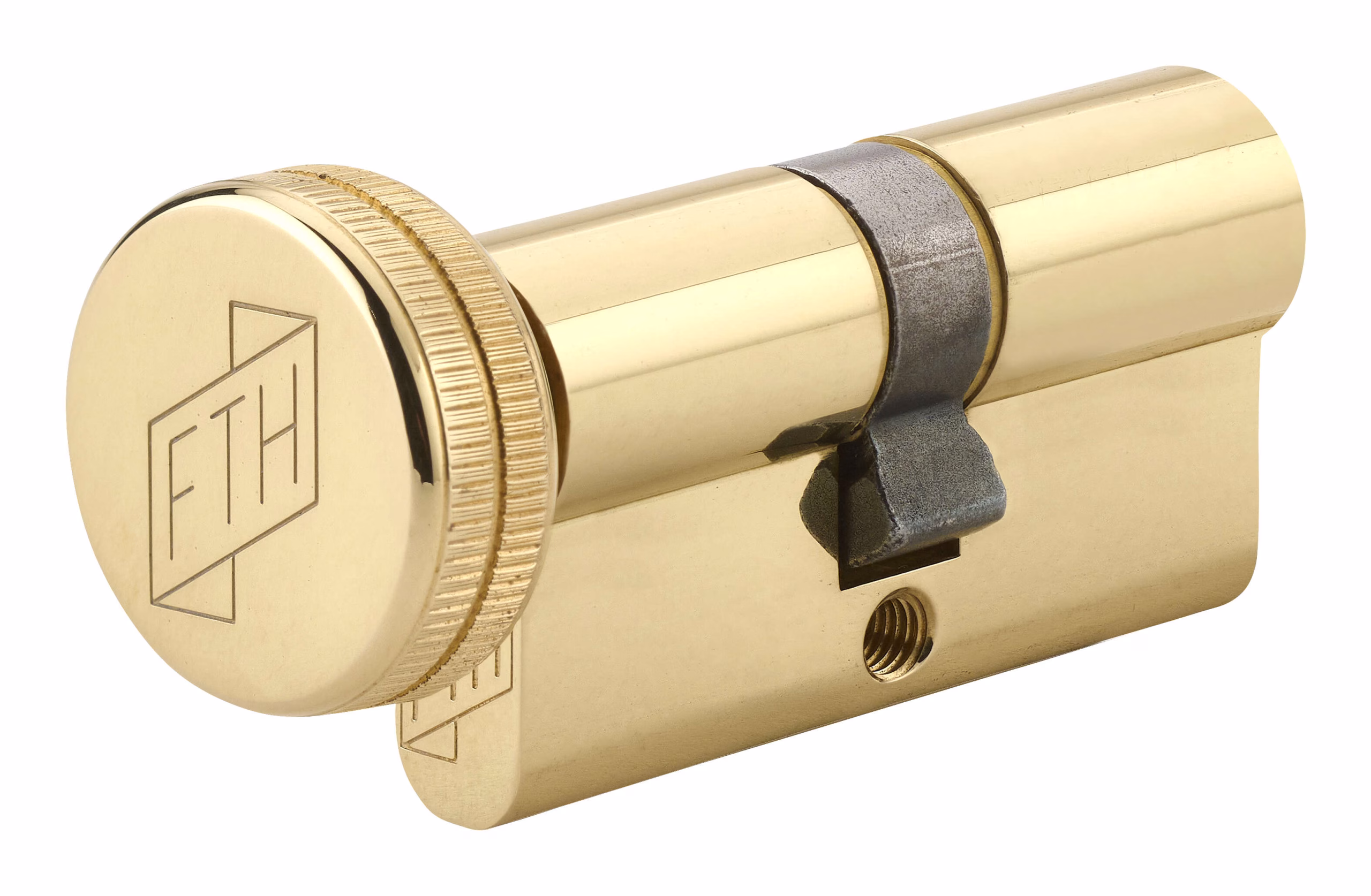 Cylindre de serrure à bouton FTH 5G, 40Bx30mm, cylindre et clés en laiton, 3 clés crantées - FTH