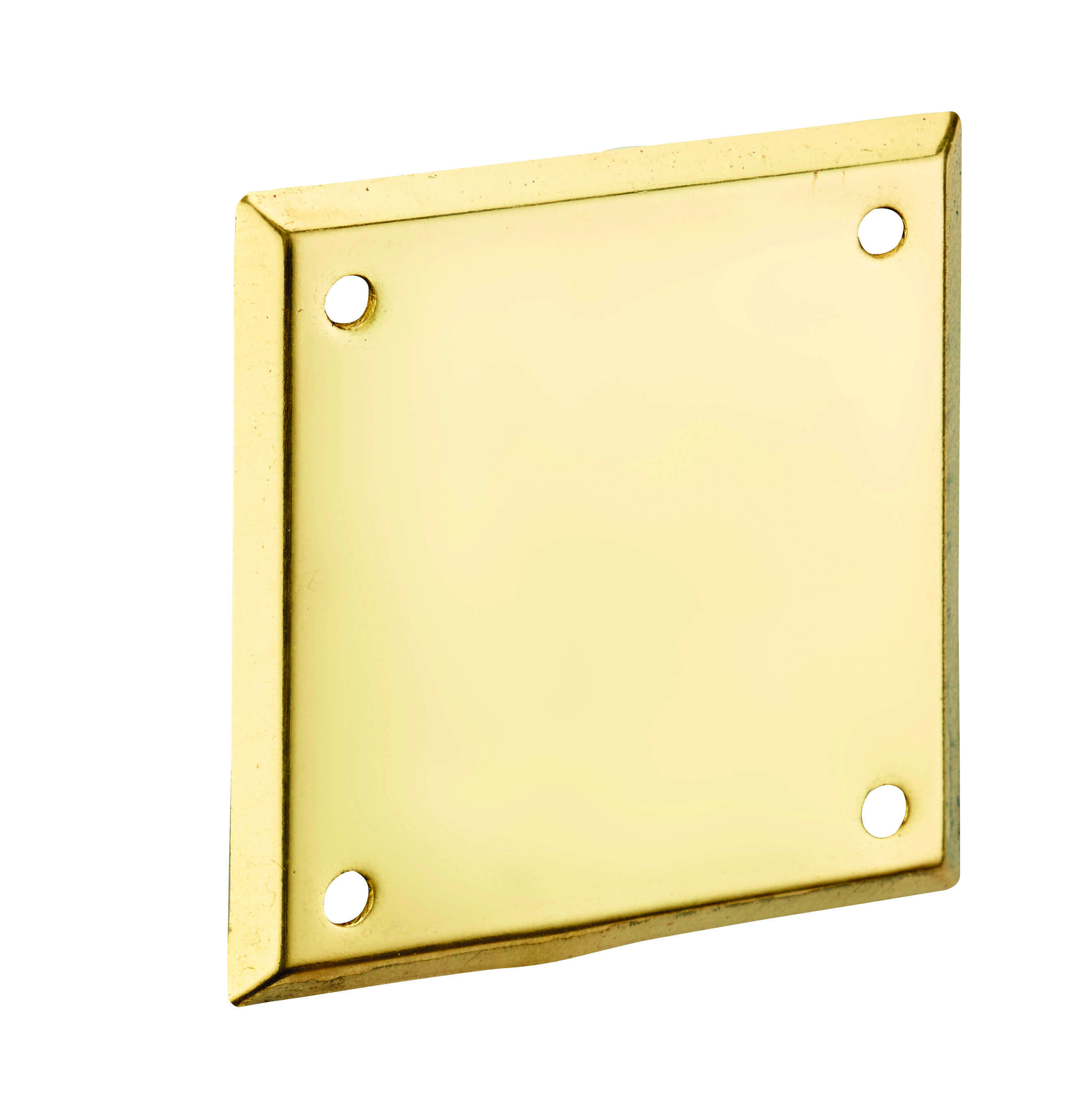 Plaque de propreté pour porte d'entrée, 60x60mm, laiton - THIRARD