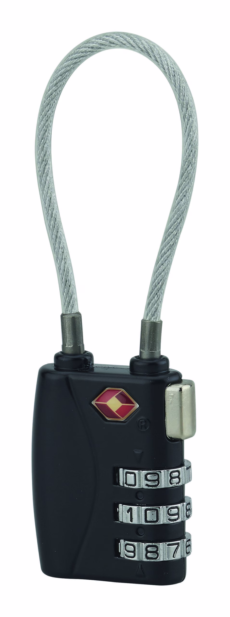 Cadenas à combinaison TSA à cable, 3 chiffres, voyage, 30mm - THIRARD