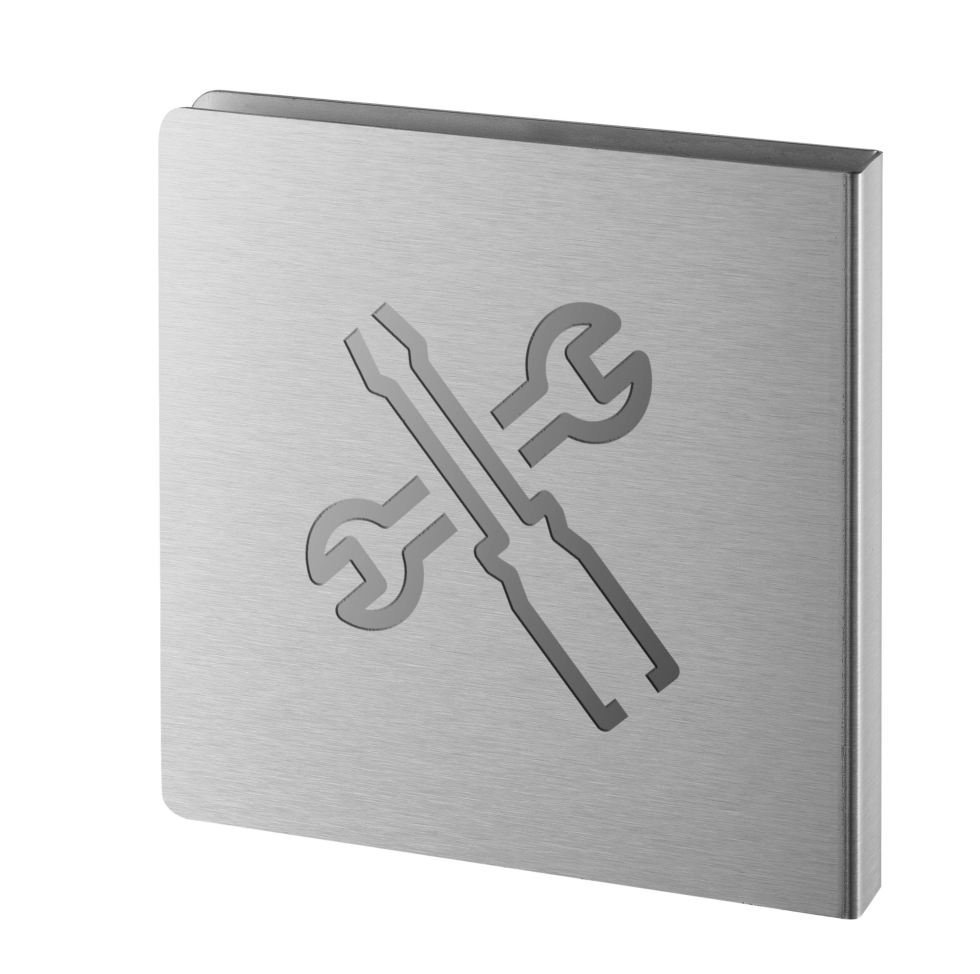Local Technique inox brossé 120x120 mm
