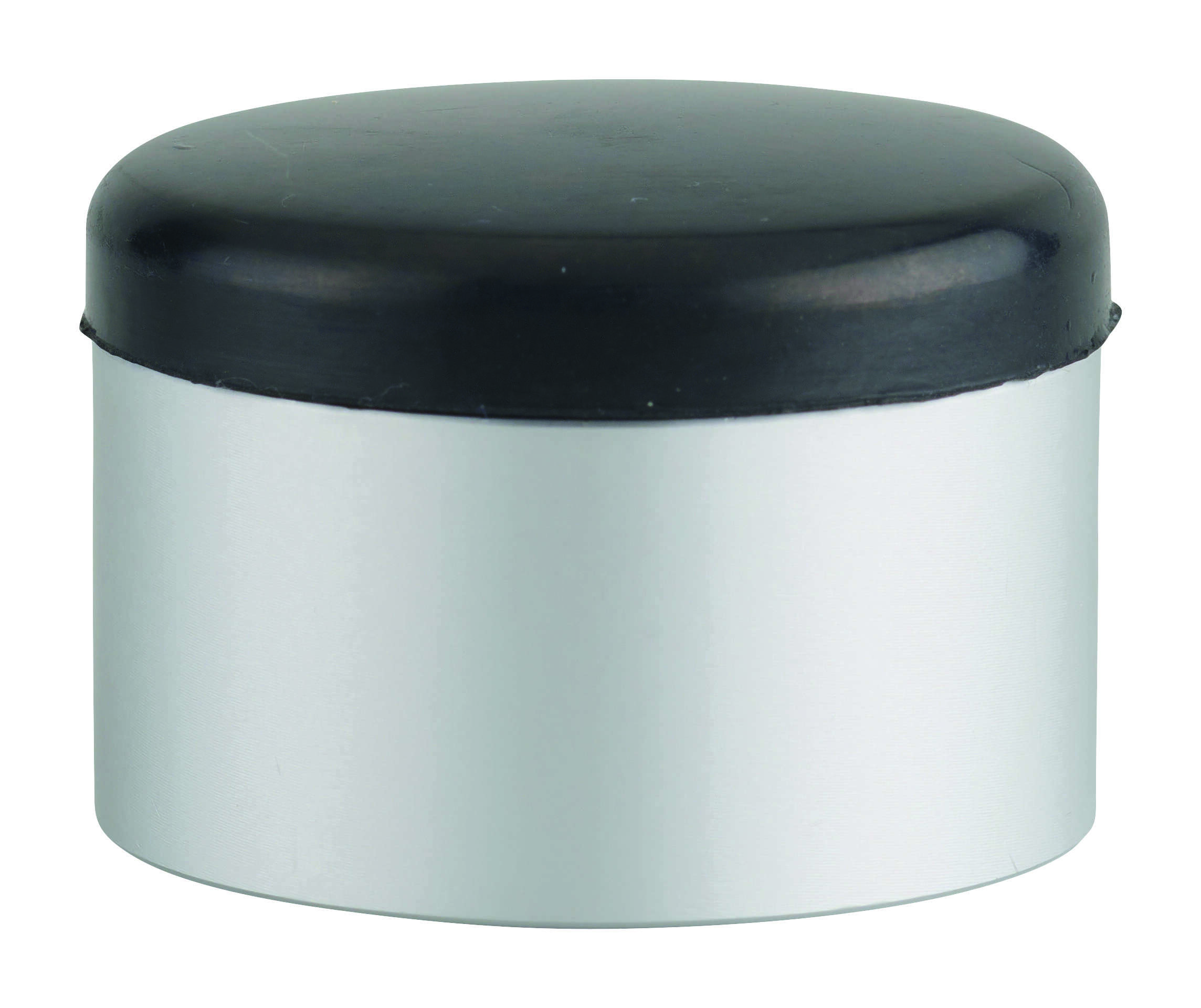 Butoir à visser, fixation au sol, aluminium, bague caoutchouc,Ø40x29mm, argent - THIRARD