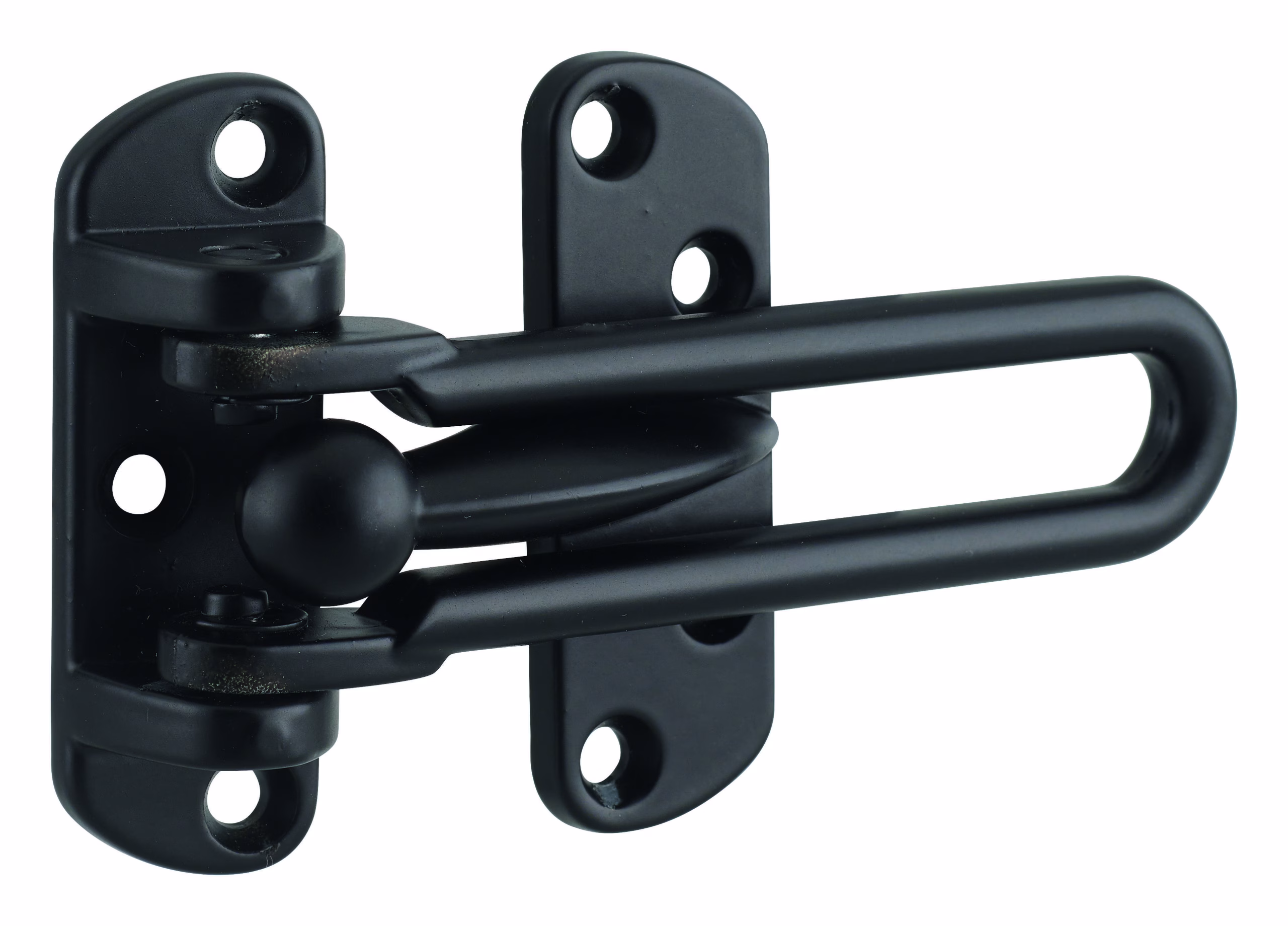 Entrebâilleur pour porte d'entrée, taquet d'arrêt, 105mm, noir - THIRARD