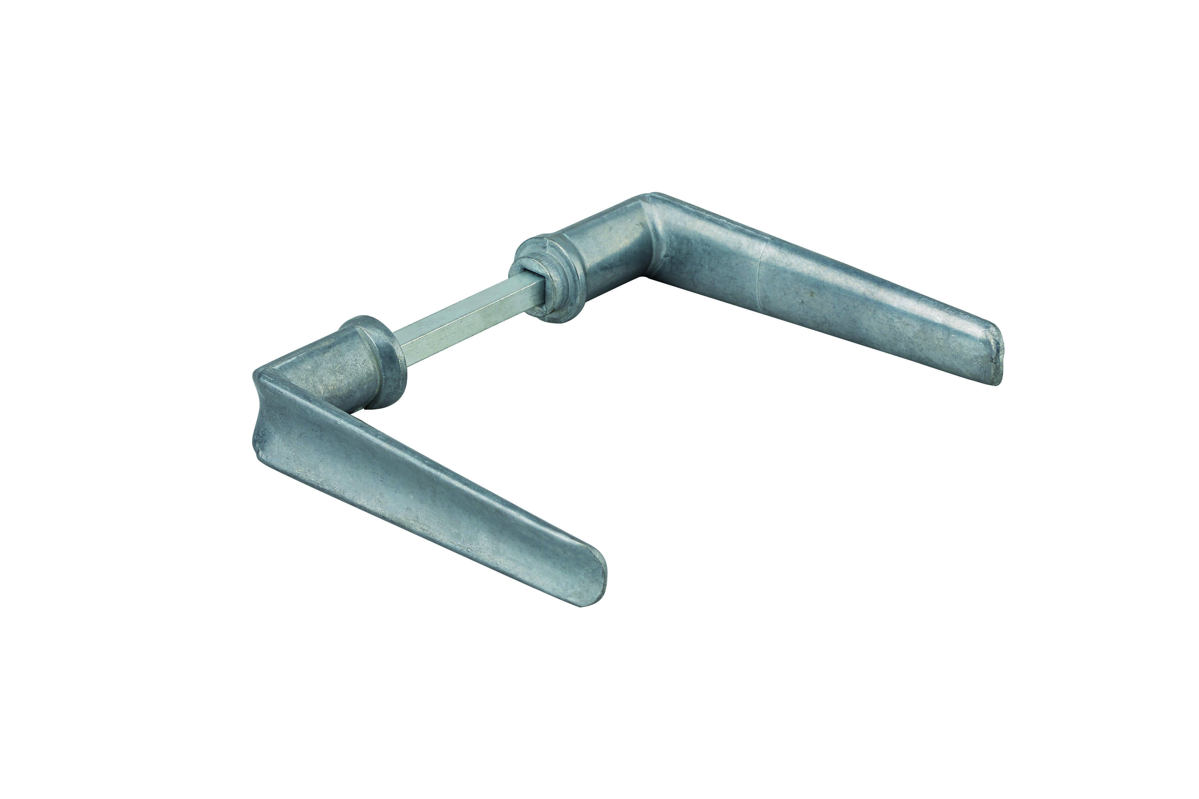 Paire de béquilles pour porte, carré 6mm, 1 portée, argent - THIRARD