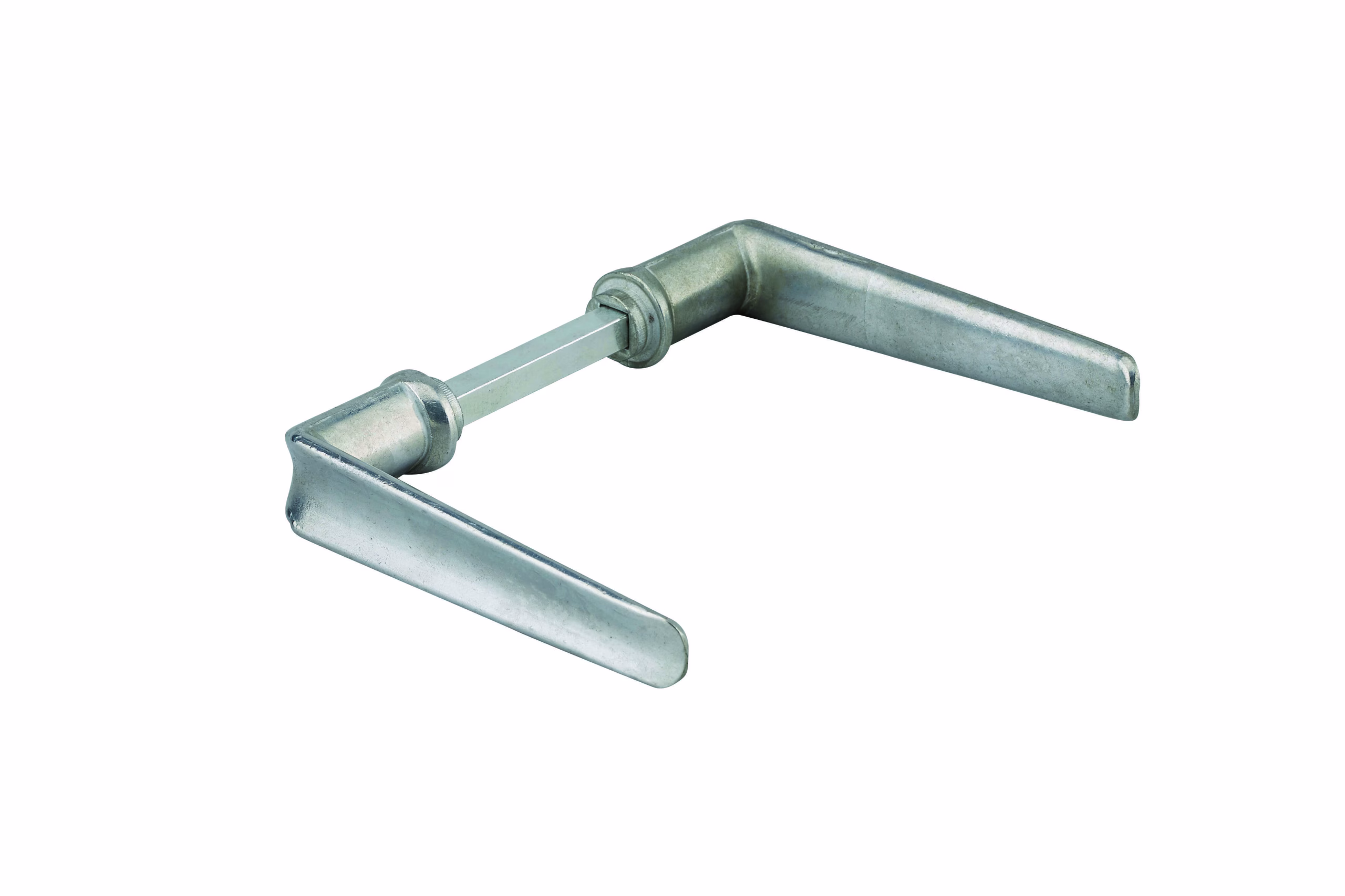 Paire de béquilles pour porte, carré 7mm, 1 portée, alu poli - THIRARD