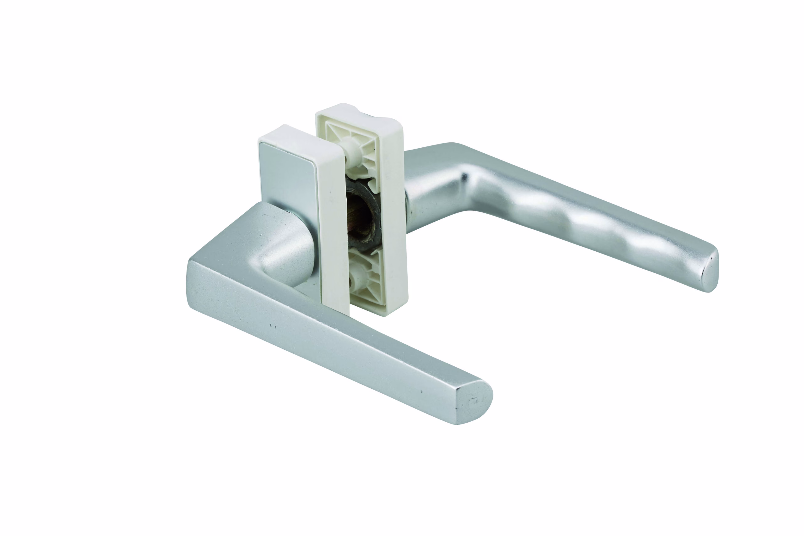 Paire de béquilles pour porte, carré 7mm avec fourreau 7 à 8mm fourni, argent - THIRARD