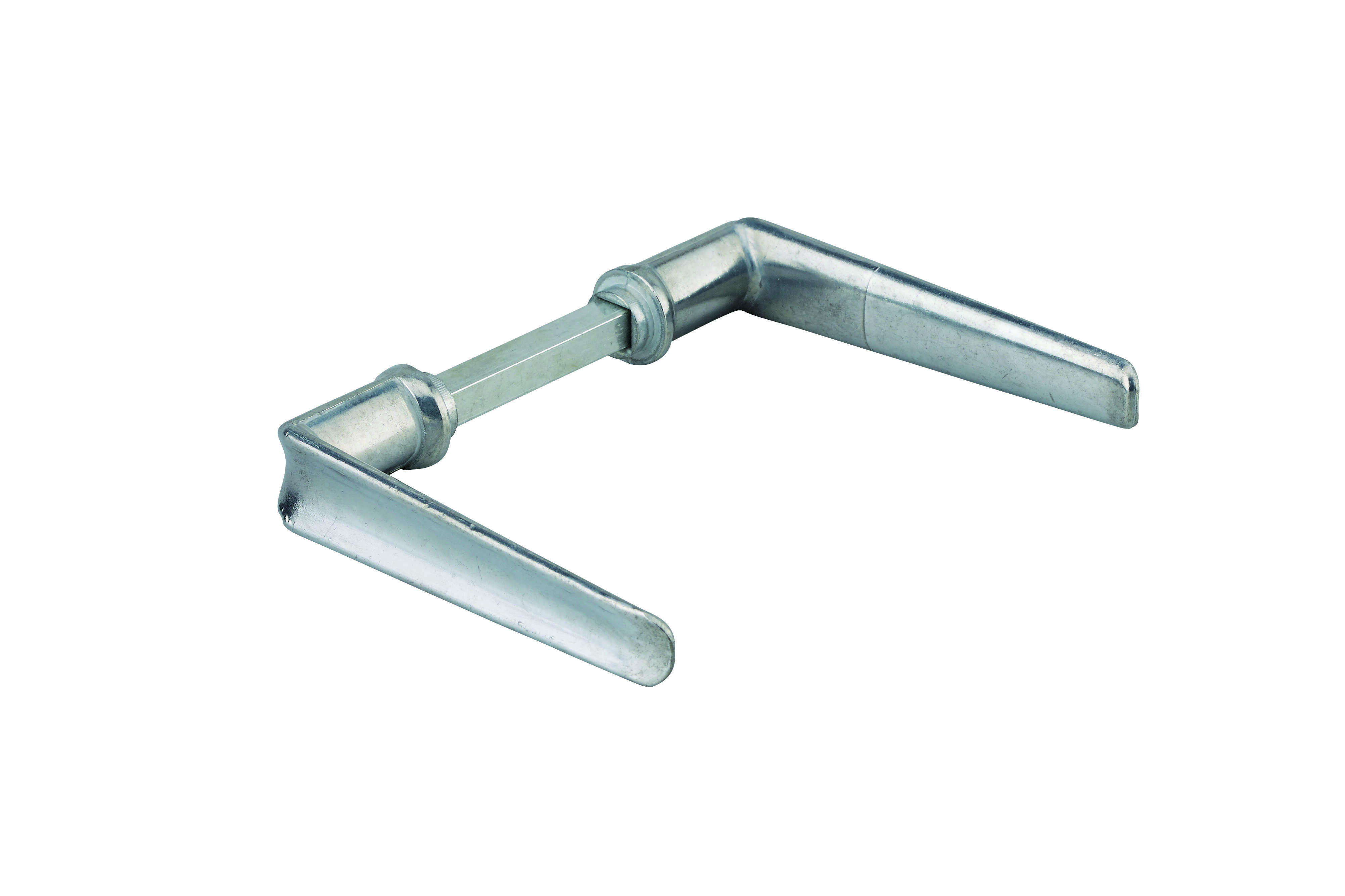 Paire de béquilles Alsace pour porte, carré 8mm, 2 portées, argent - THIRARD