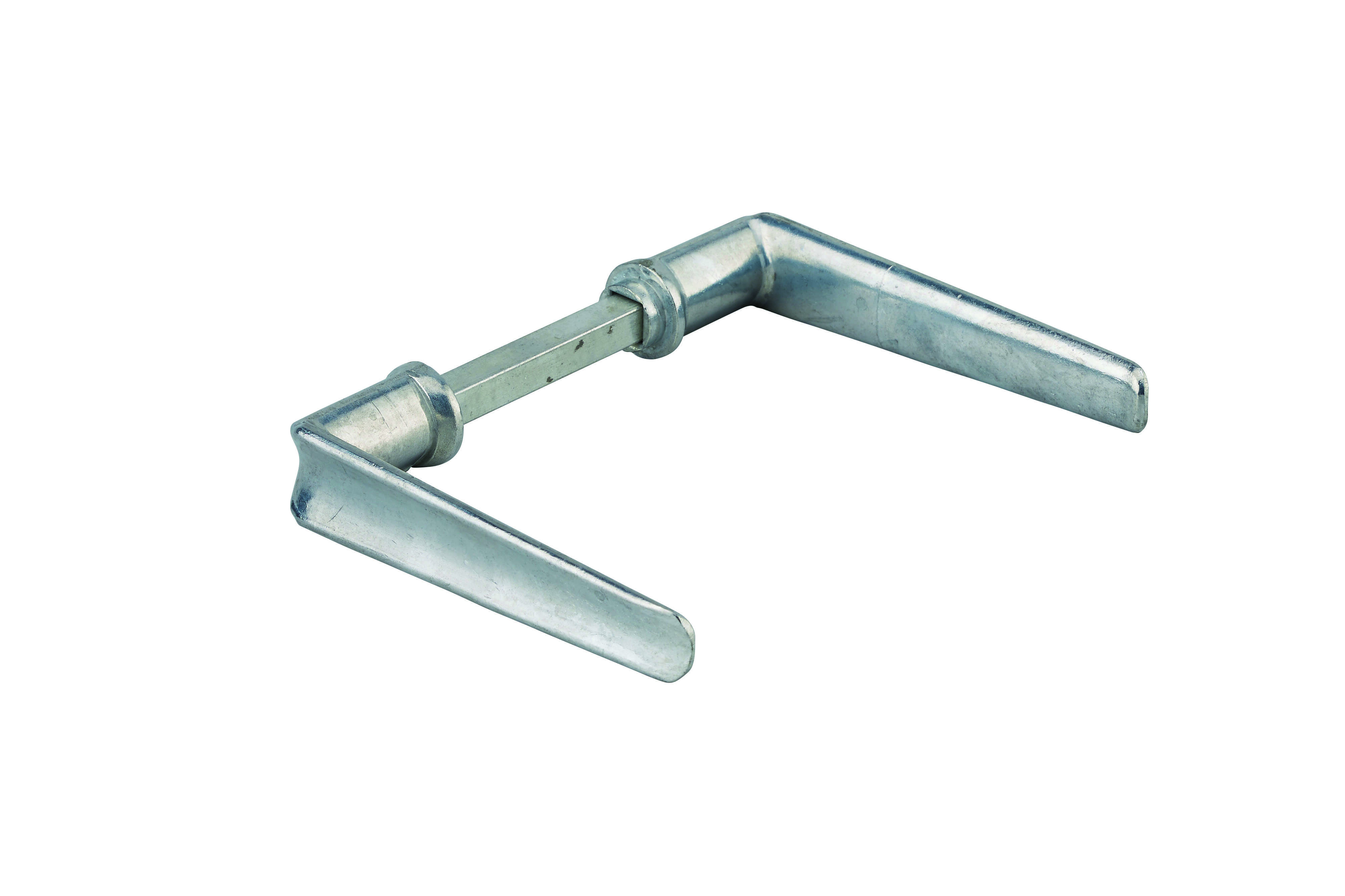 Paire de béquilles Alsace pour porte, carré 8mm, 1 portée, argent - THIRARD