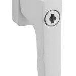 Béquille à clé pour fenêtre, avec vis de pose, blanc, 1 clé - THIRARD