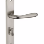 ENSEMBLE NICKELE BROSSE - ENTR'AXE 195MM - BOUTON CONDAMNATION