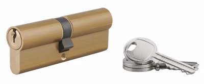 CYLINDRE 40X45MM 5G LAITON - 3 CLES