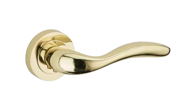 Paire de béquilles pour porte, carré 7mm, laitonnée - THIRARD