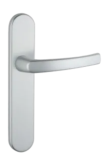 Ensemble de poignées pour porte intérieure Sultane sans trou, carré 7mm, entr'axes 195mm, argent - THIRARD