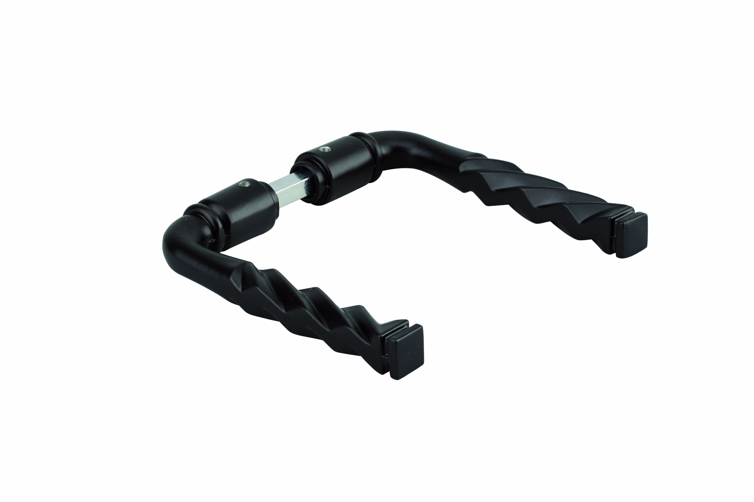 Paire de béquilles fil torsadé pour porte, carré 7 x 70mm, fourreau adaptateur 8mm, laqué noir - THIRARD
