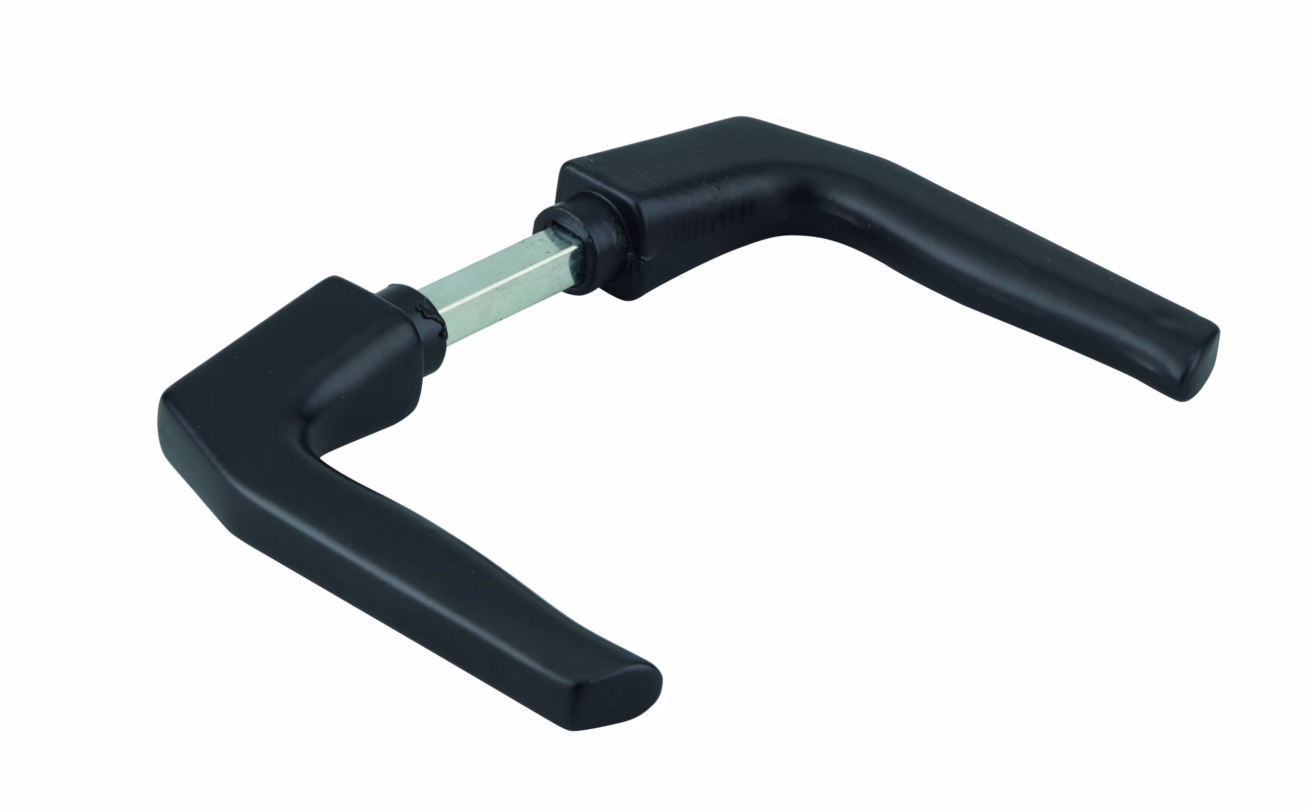 Paire de béquilles pour porte, carré 8mm, 1 portée, noir - THIRARD