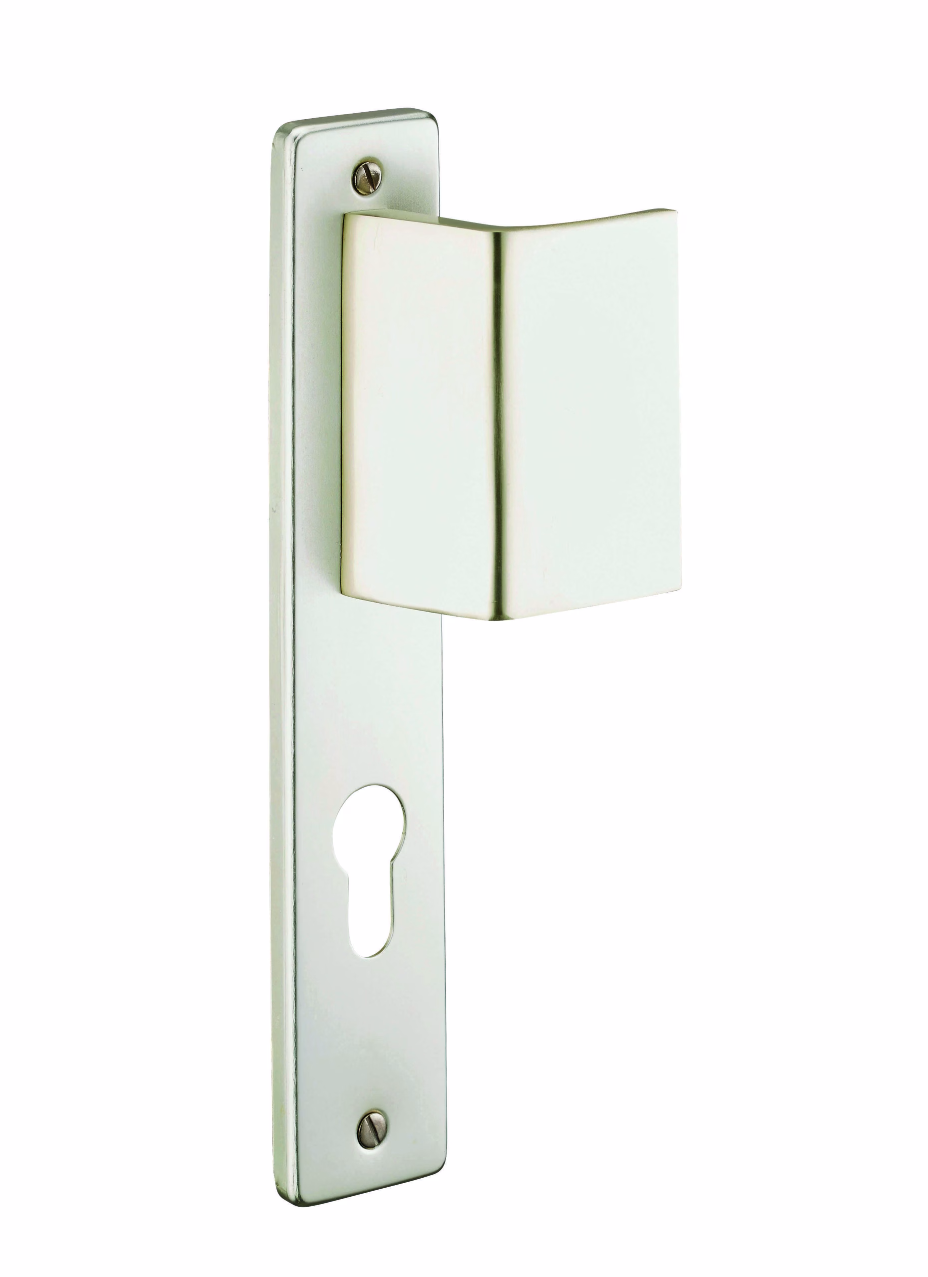 Ensemble de poignées, porte d'entrée, palière Picardie trou de cylindre, carré 7mm, entr'axes 195mm, couleur champagne - THIRARD