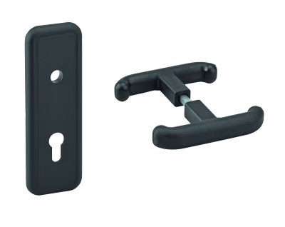POIGNEE et plaque de propreté E70 pour serr. porte basculante ? 8 mm pour réf. 096562