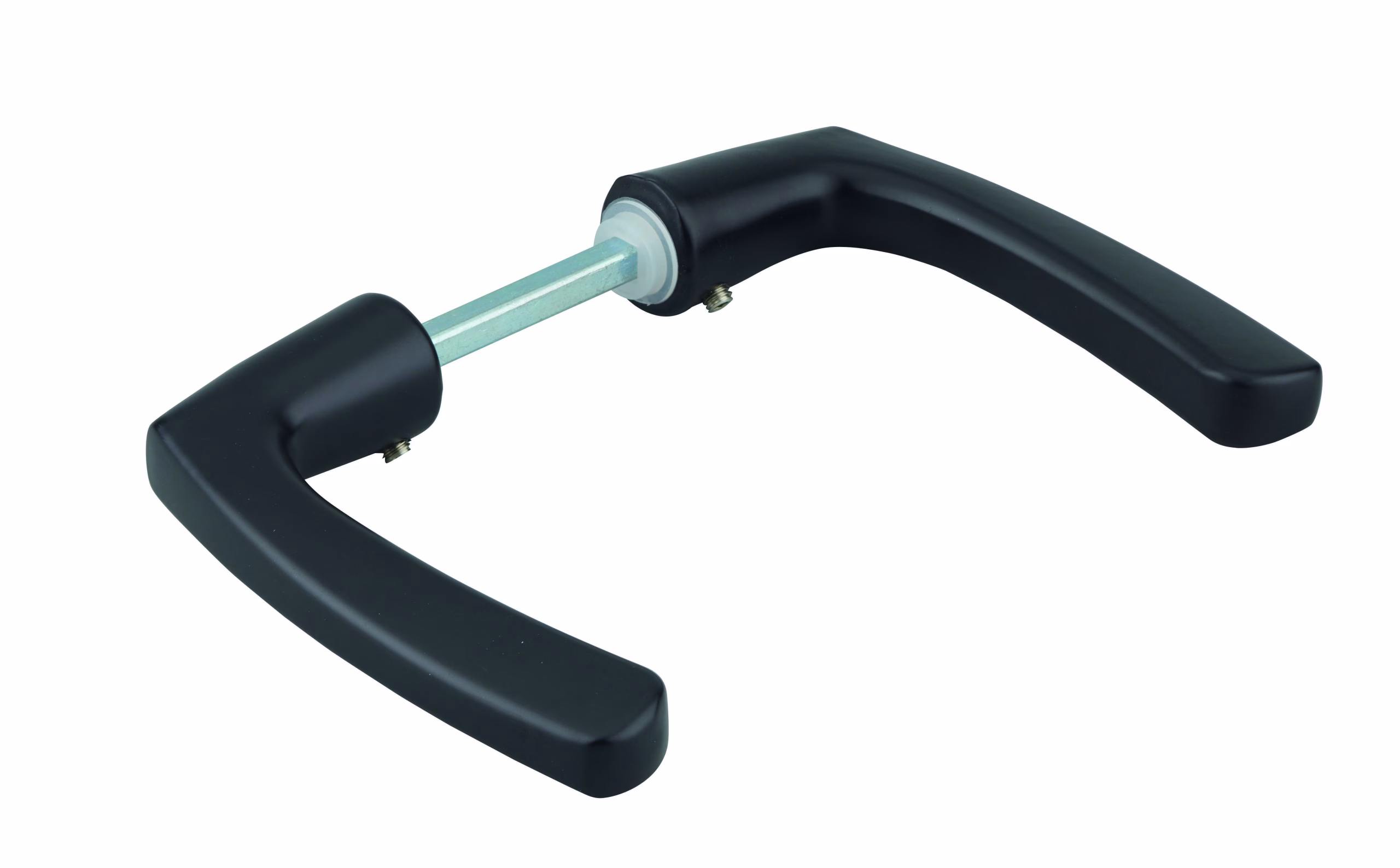 Paire de béquilles pour porte, carré 6x110mm, 1 portée, noir - THIRARD