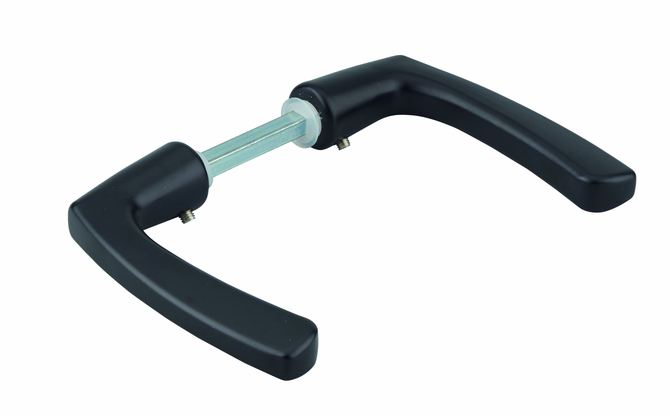 Paire de béquilles pour porte, carré 7x110mm, 1 portée, noir - THIRARD