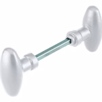 Bouton double ovoide carré 6x90mm 1 portée noir