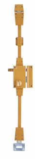 SERRURE 3 POINTS 75X130MM A TIRAGE - OR - DROITE - 4 CLES