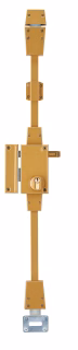 SERRURE 3 POINTS 75X130MM A TIRAGE - OR - GAUCHE - 4 CLES