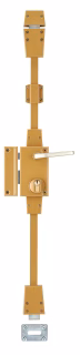 SERRURE 3 POINTS TARGA 75X130MM A POIGNEE - OR - GAUCHE - 4 CLES
