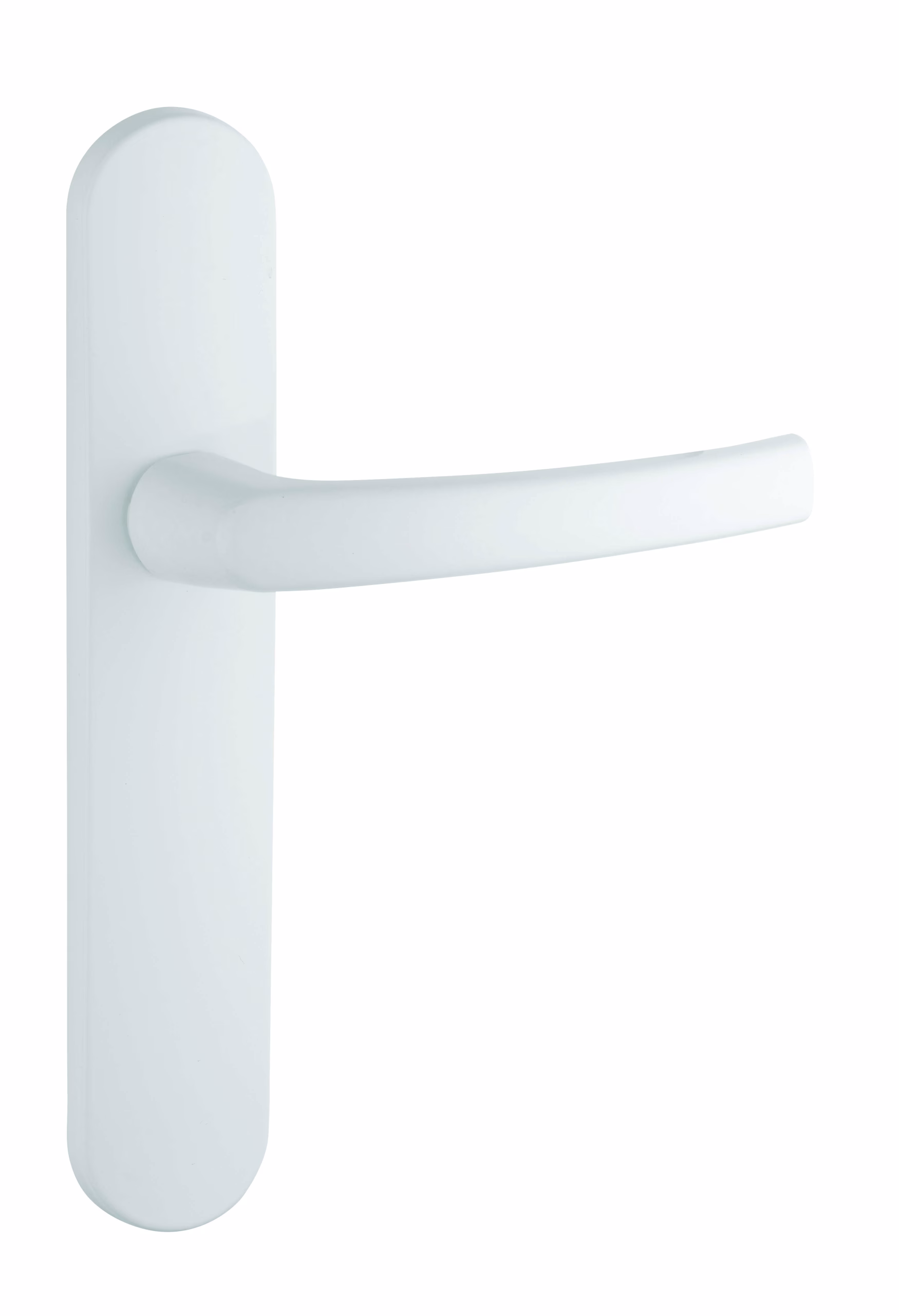 Ensemble de poignées pour porte intérieure Sultane sans trou, carré 7mm, entr'axes 195mm, blanc - THIRARD