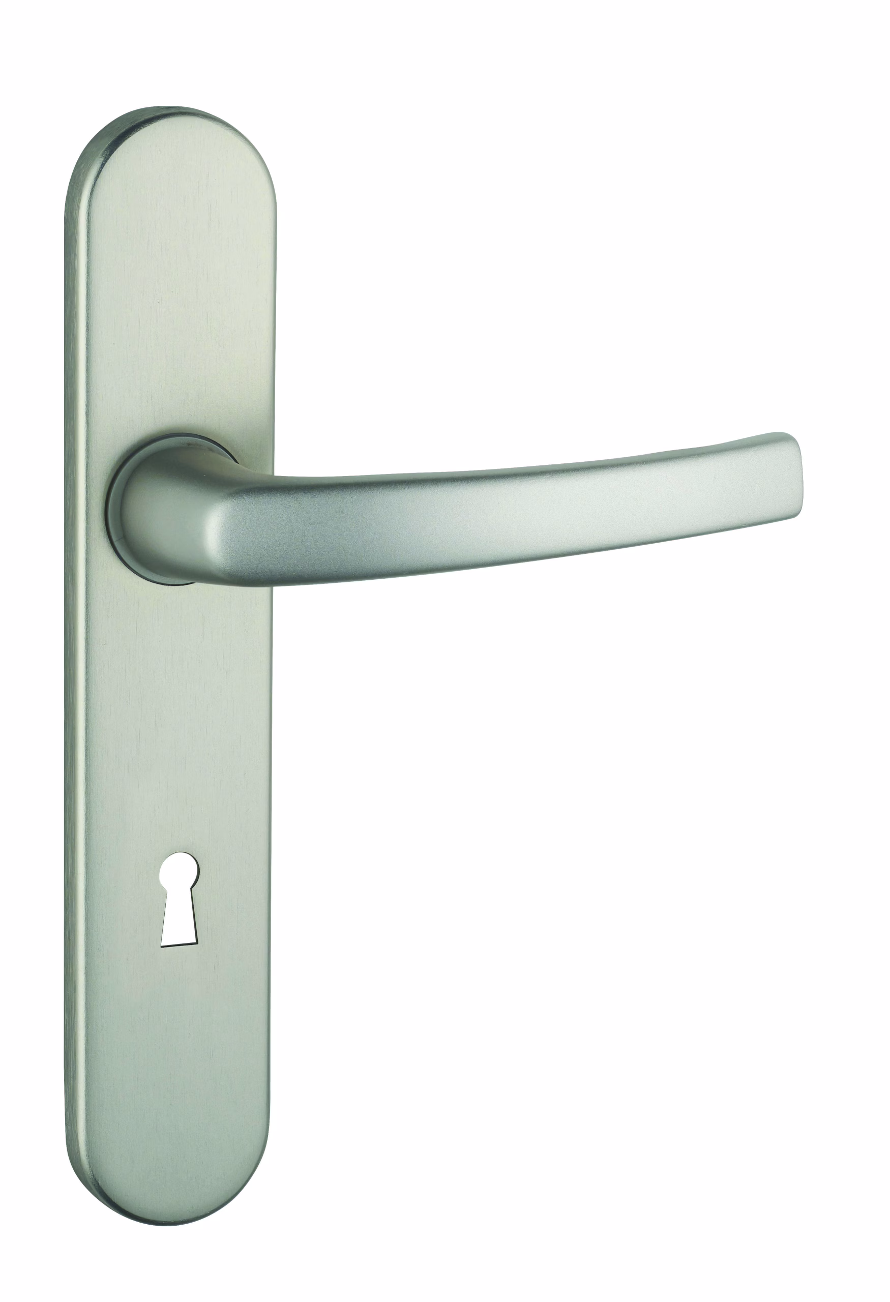 Ensemble de poignées pour porte de chambre Sultane trou de clé, carré 7mm, entr'axes 195mm, gris - THIRARD