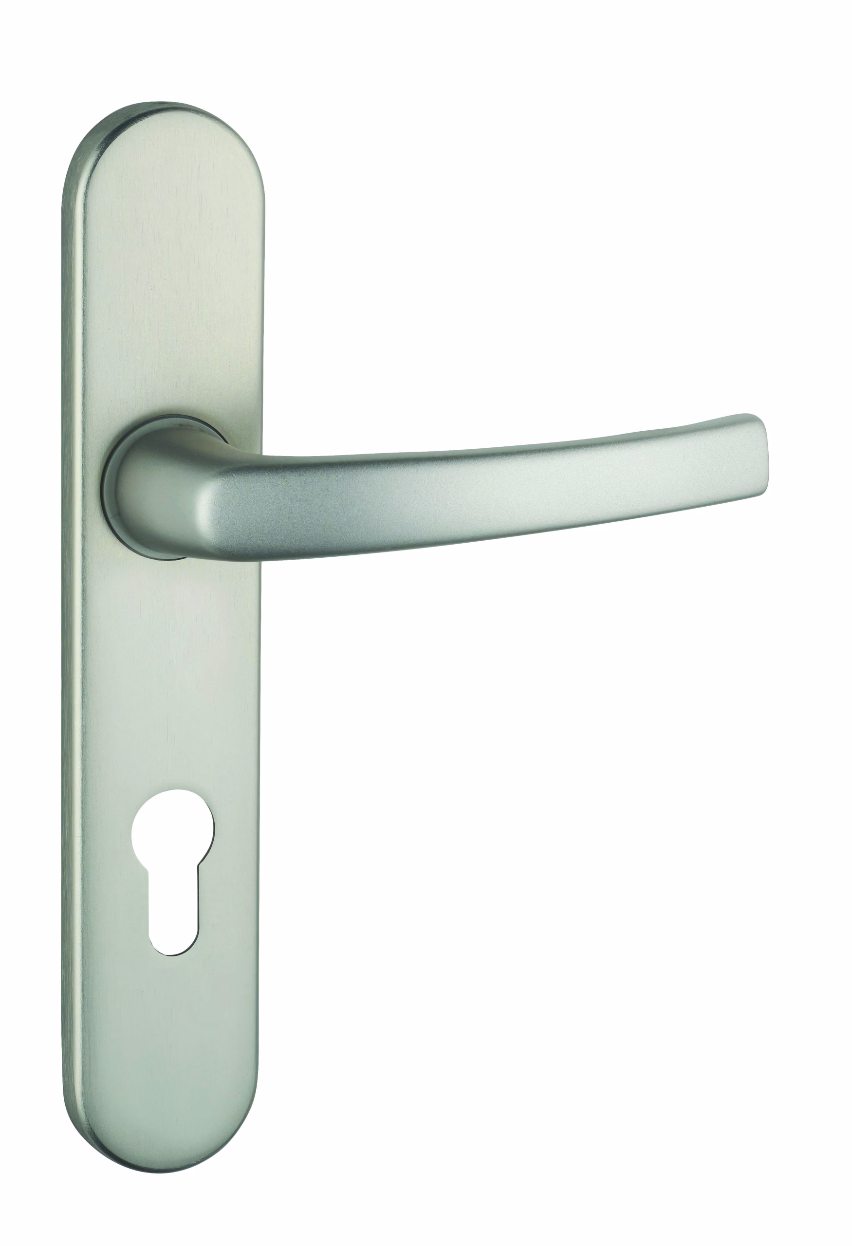 Ensemble de poignées pour porte d'entrée Sultane trou de cylindre, I, carré 7mm, entr'axes 195mm, gris - THIRARD