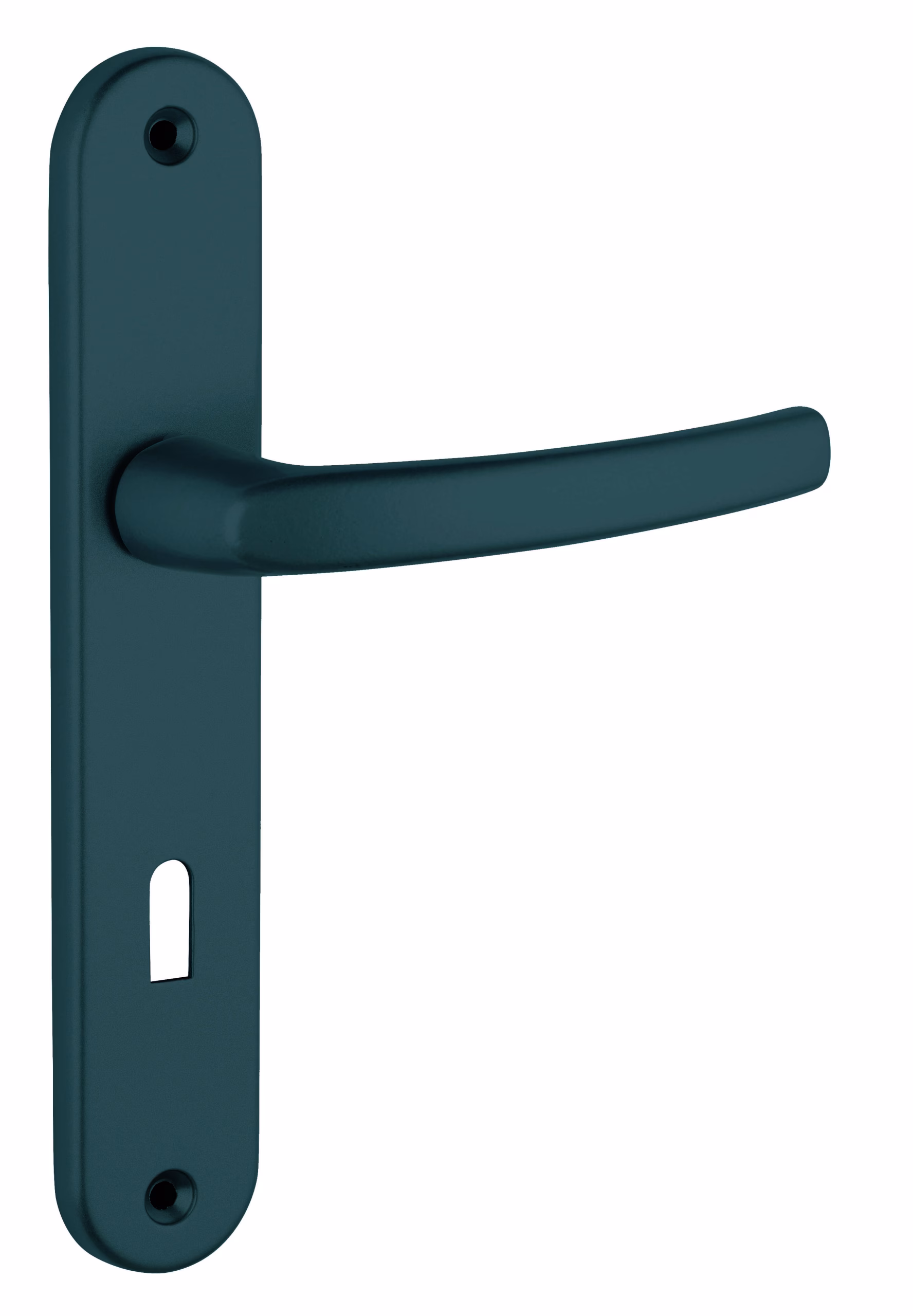 Ensemble de poignées pour porte de chambre Sultane trou de clé, carré 7mm, entr'axes 195mm, anthracite - THIRARD
